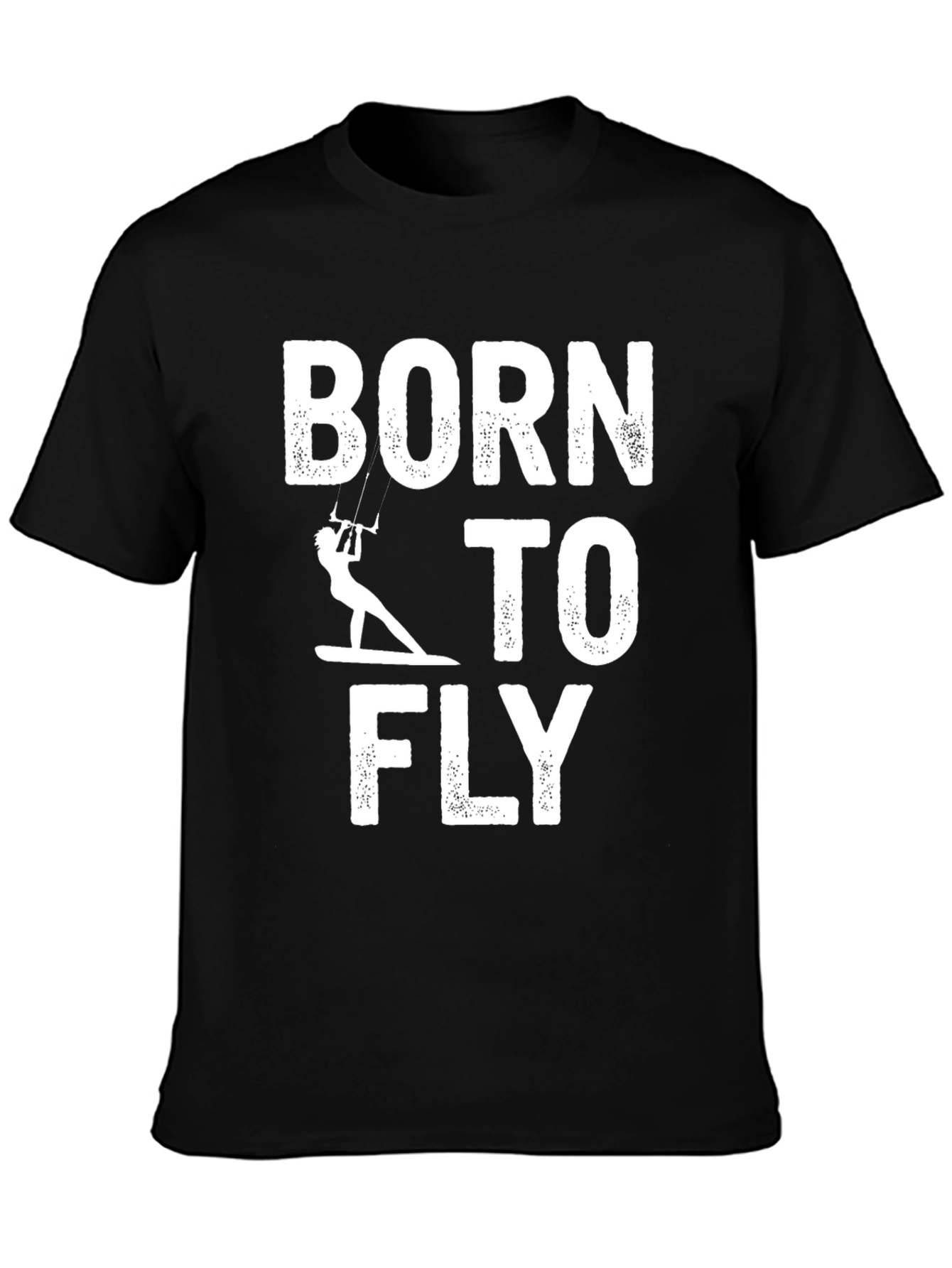 Born to Fly Kitesurfing T-Shirt - Black