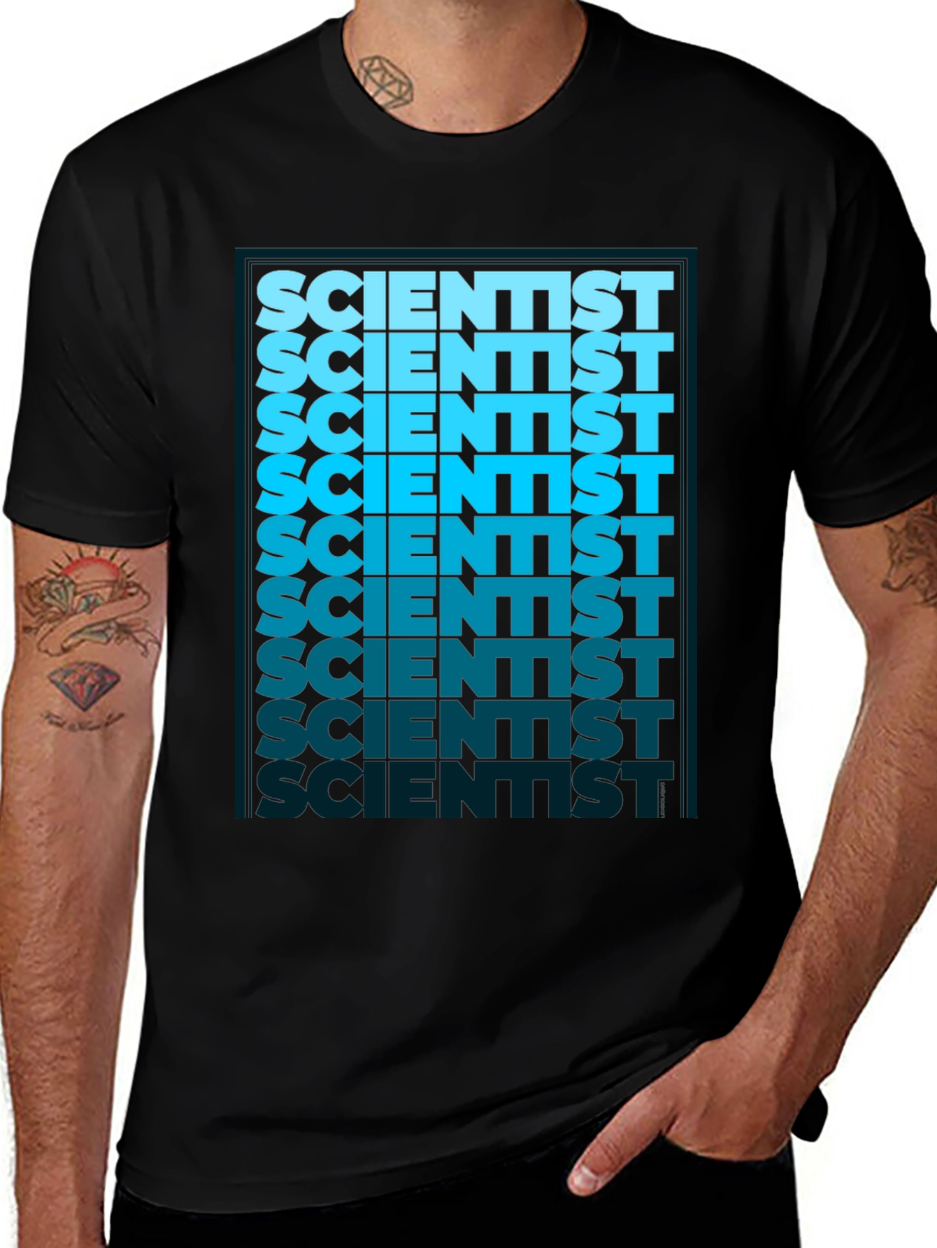 Scientist Graphic Tee - Cool Gradient Design