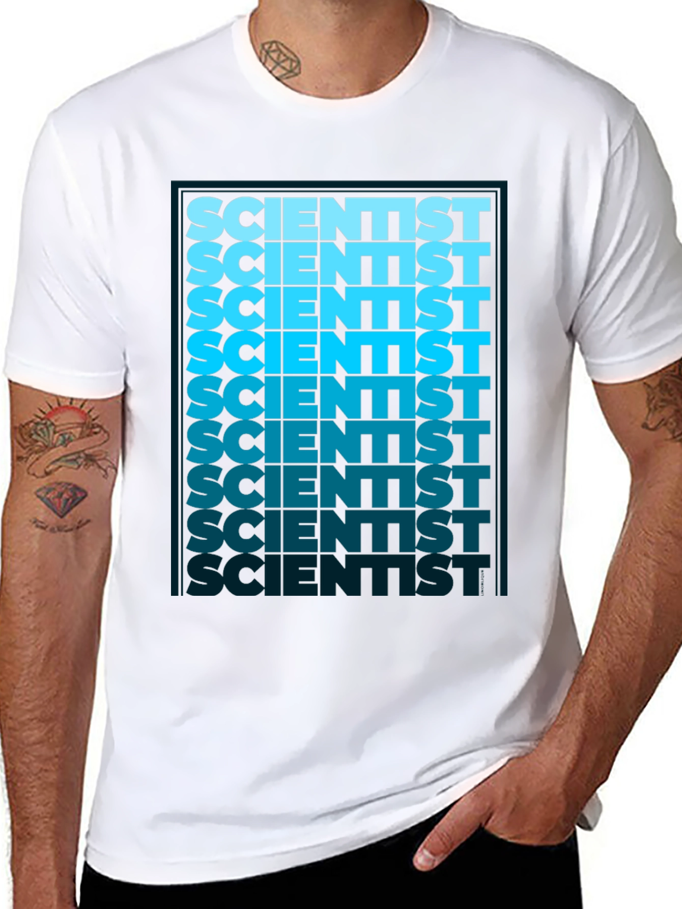 Scientist Graphic Tee - Cool Gradient Design