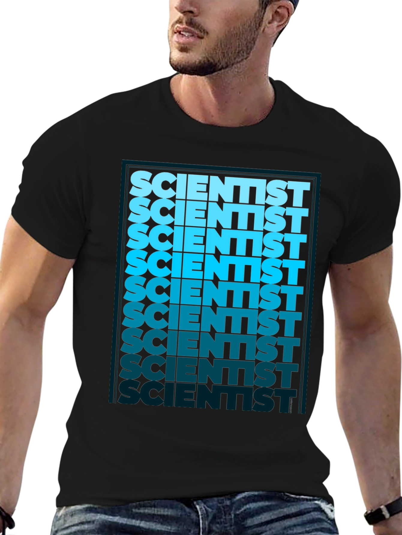 Scientist Graphic Tee - Cool Gradient Design