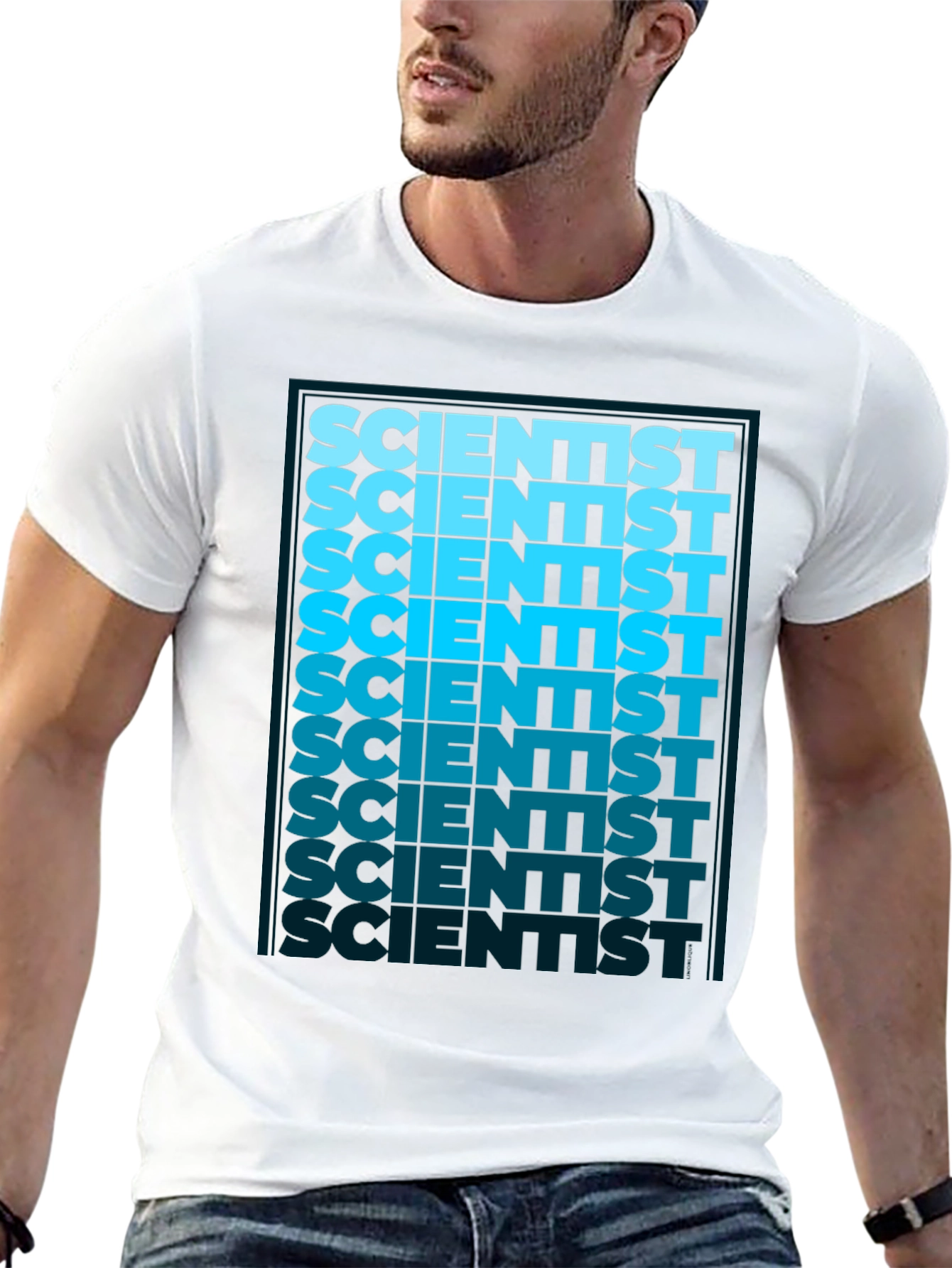 Scientist Graphic Tee - Cool Gradient Design