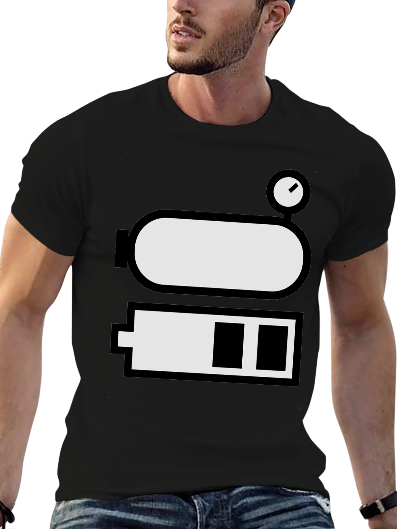 Low Battery Level Funny Graphic Tee
