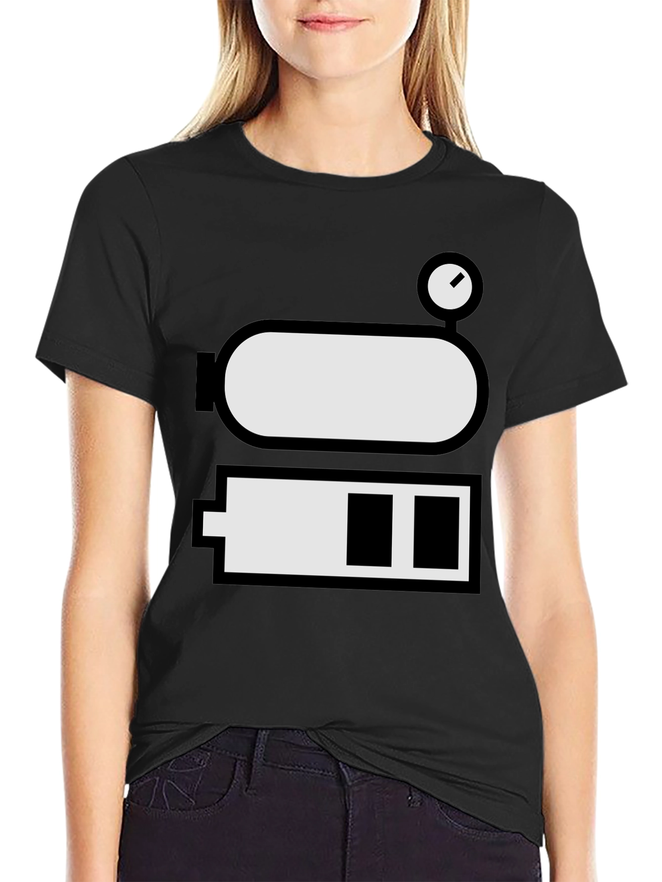 Low Battery Level Funny Graphic Tee