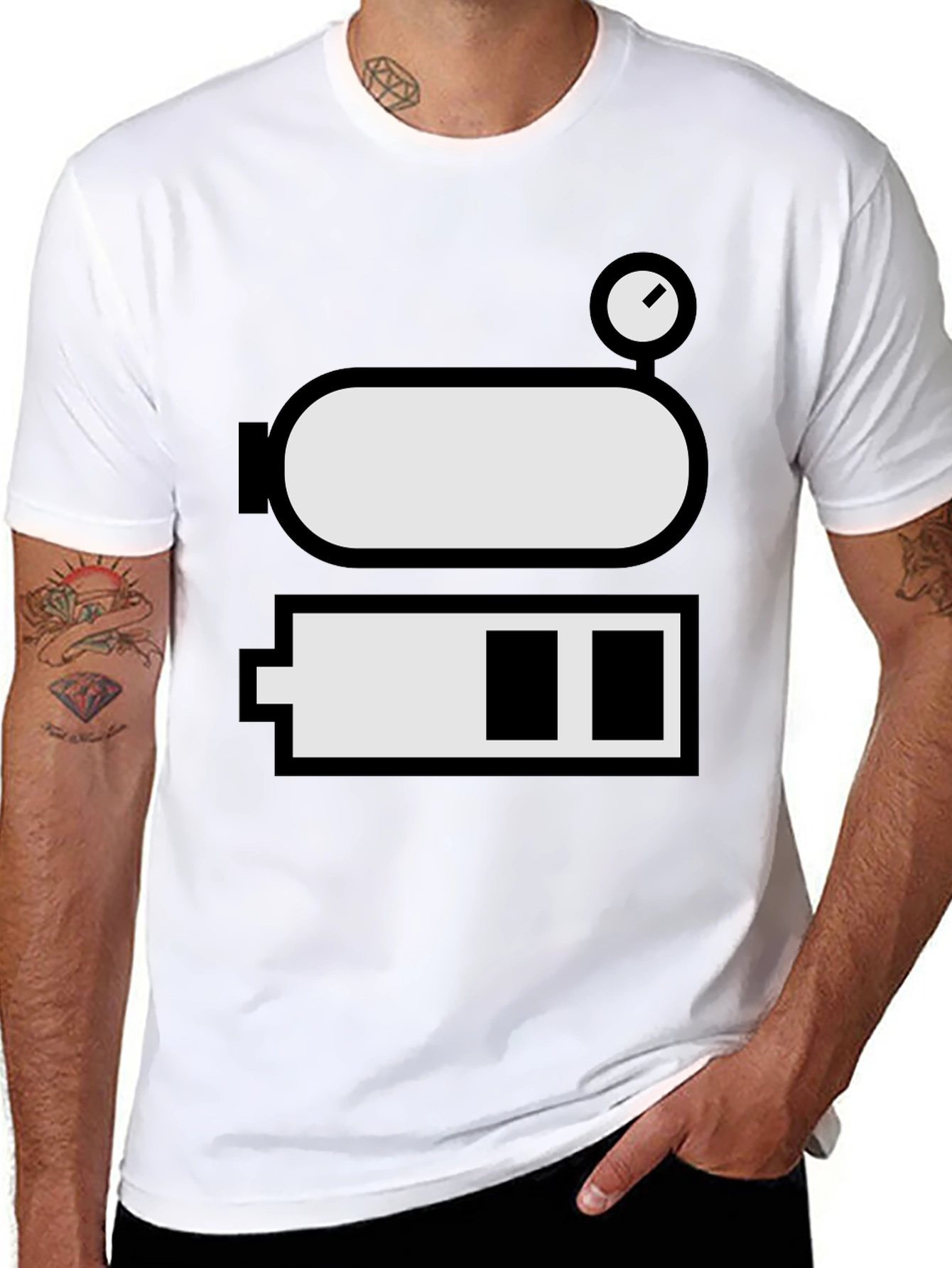 Low Battery Level Funny Graphic Tee