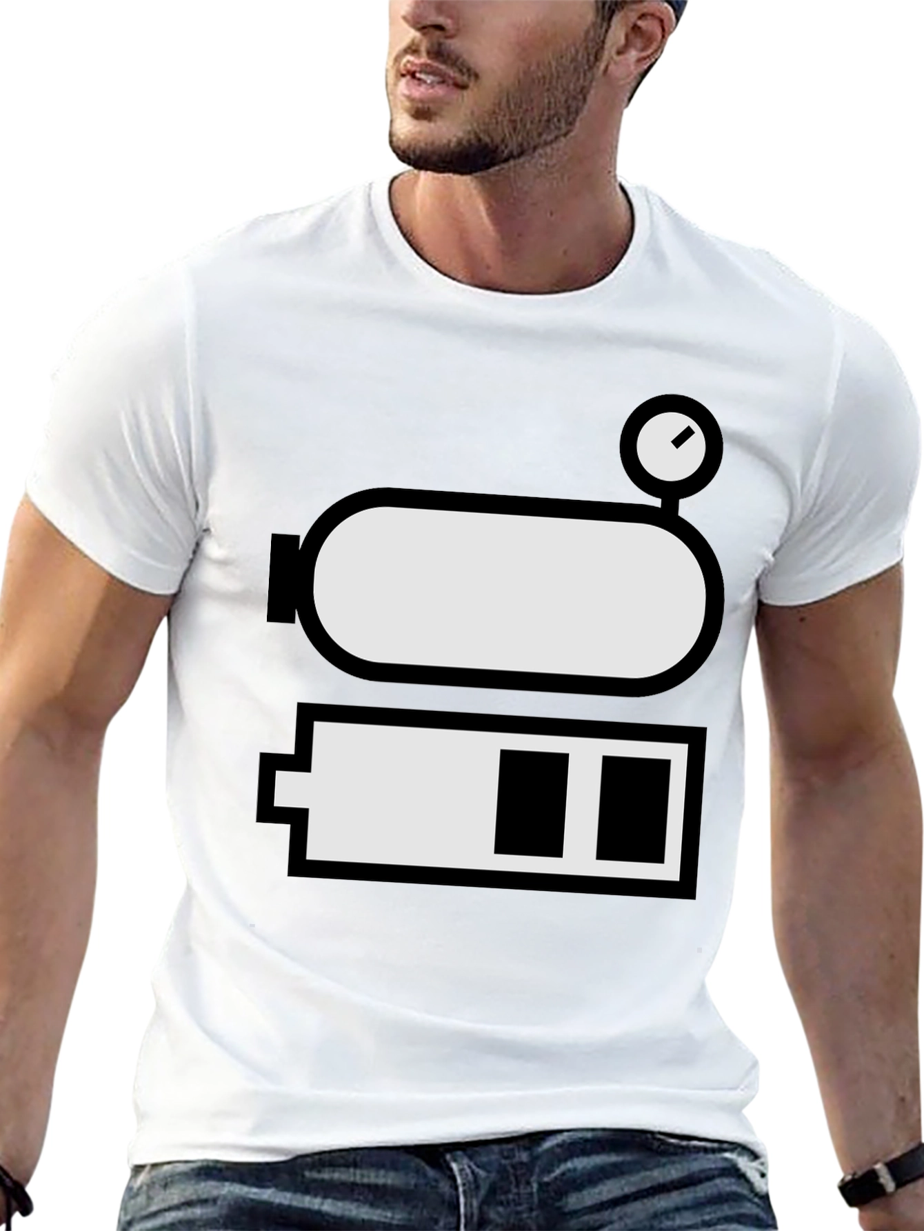 Low Battery Level Funny Graphic Tee