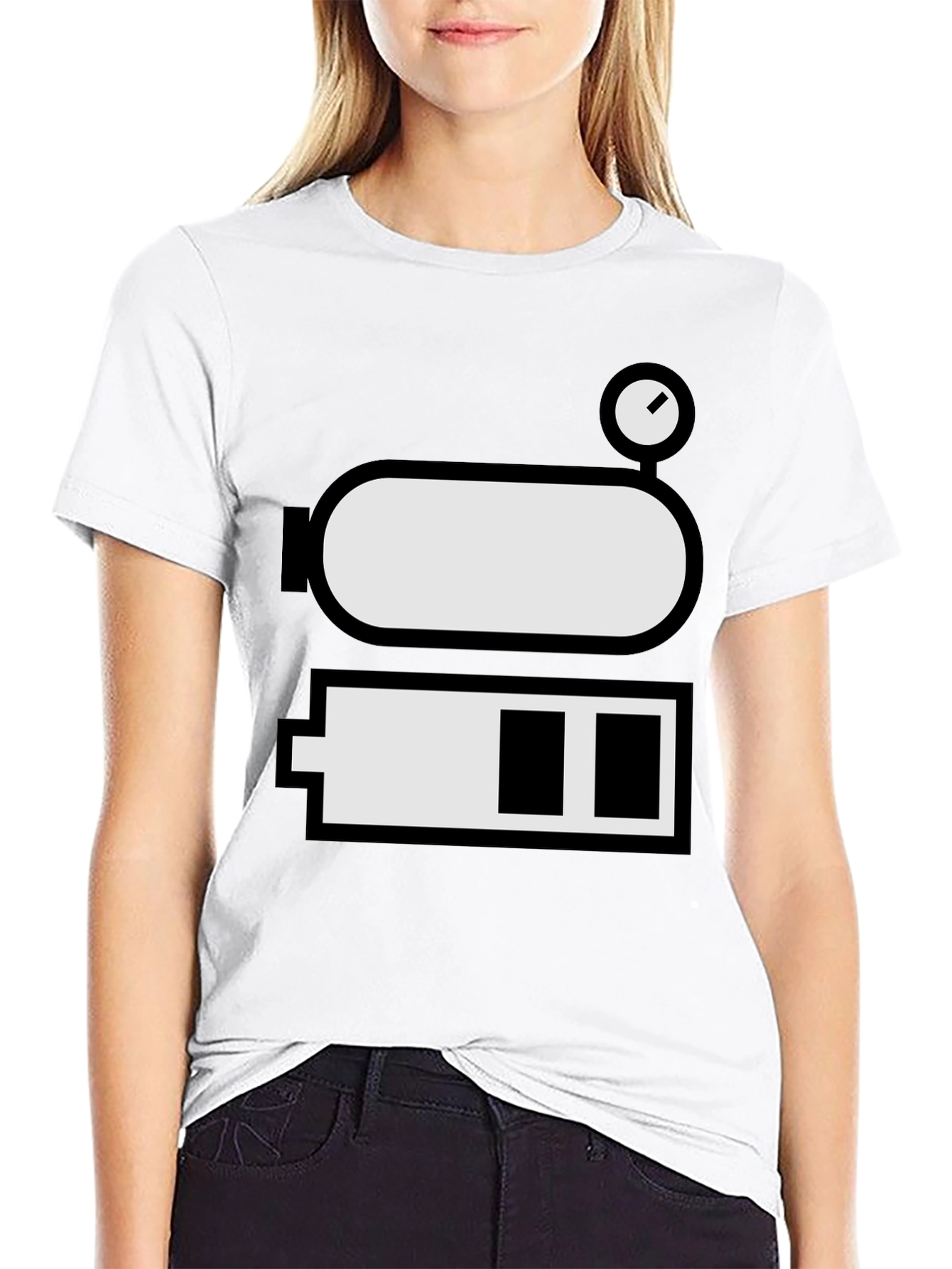 Low Battery Level Funny Graphic Tee