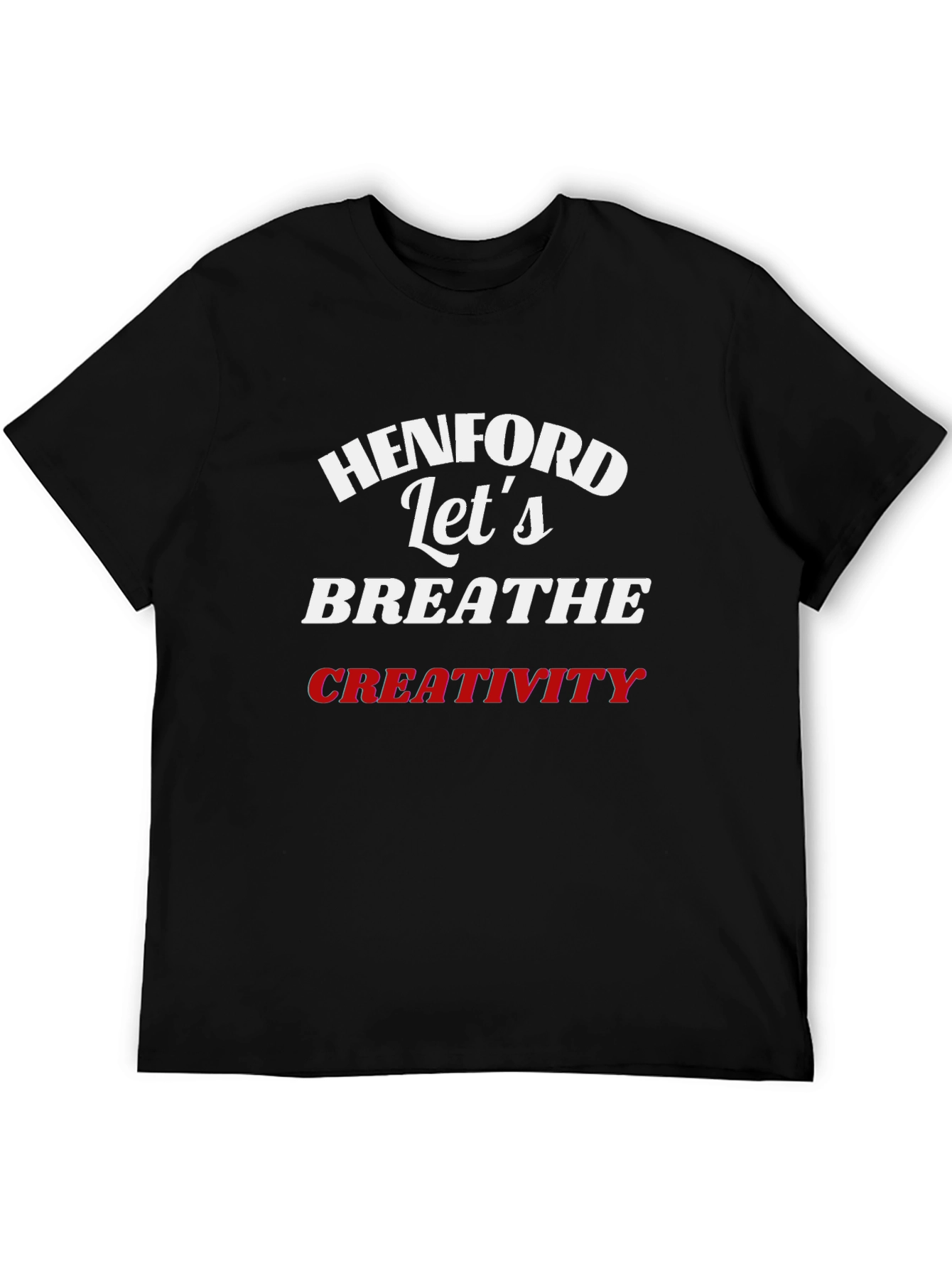 Henford Lets Breathe Creativity Black Graphic Tee