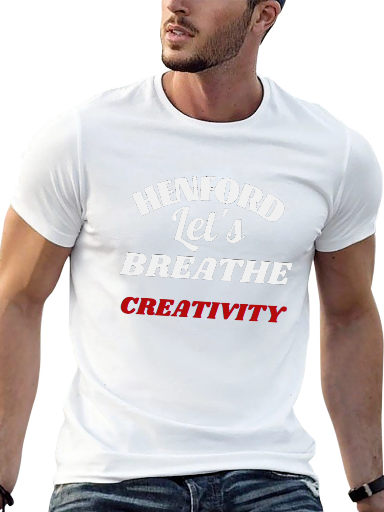 Henford Lets Breathe Creativity Black Graphic Tee