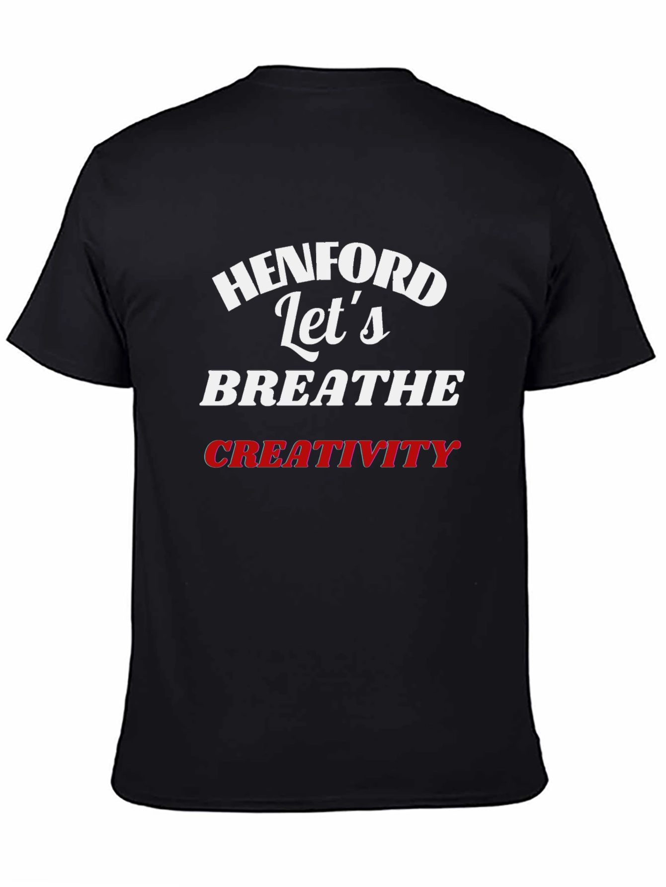 Henford Lets Breathe Creativity Black Graphic Tee