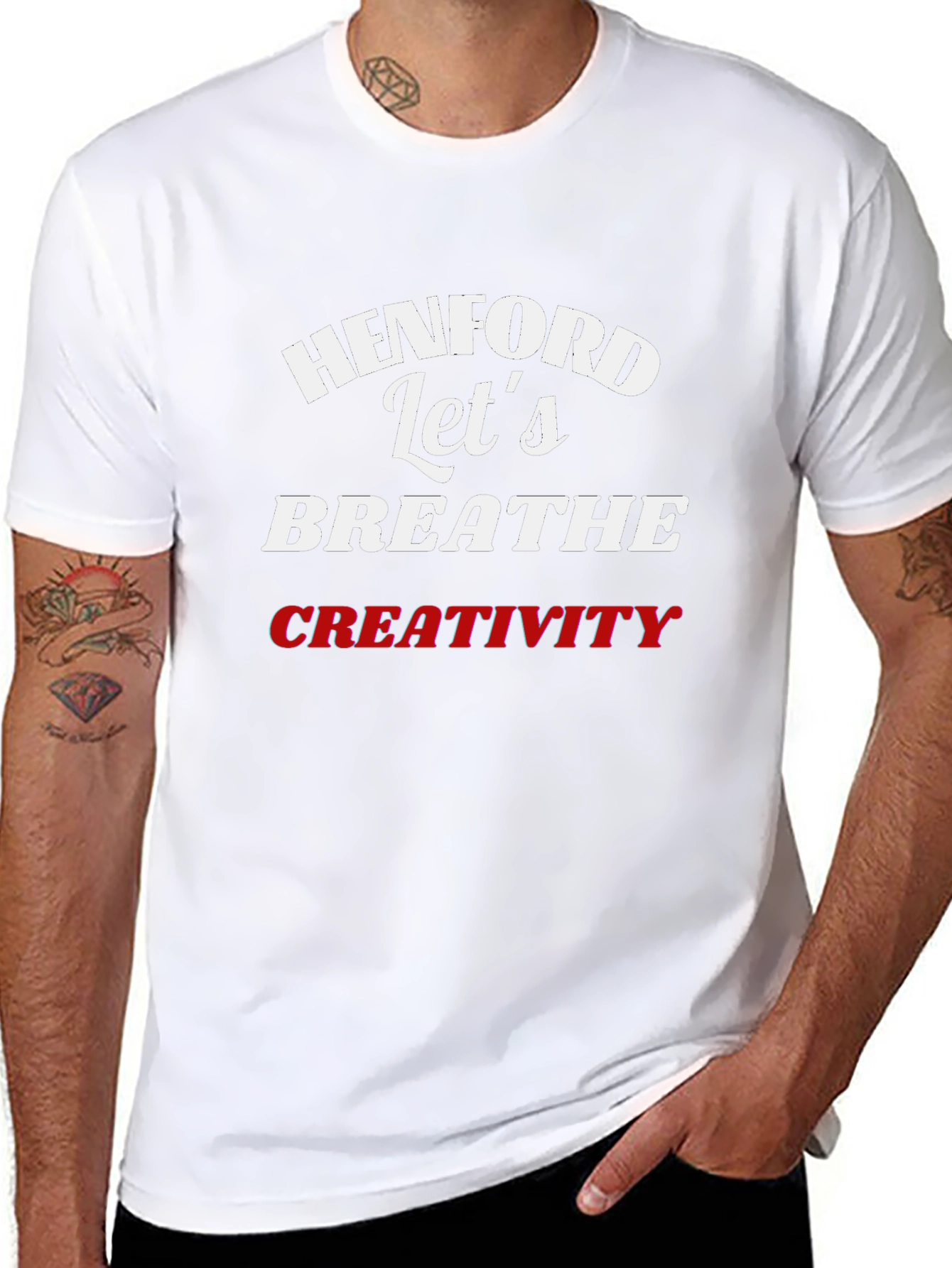 Henford Lets Breathe Creativity Black Graphic Tee