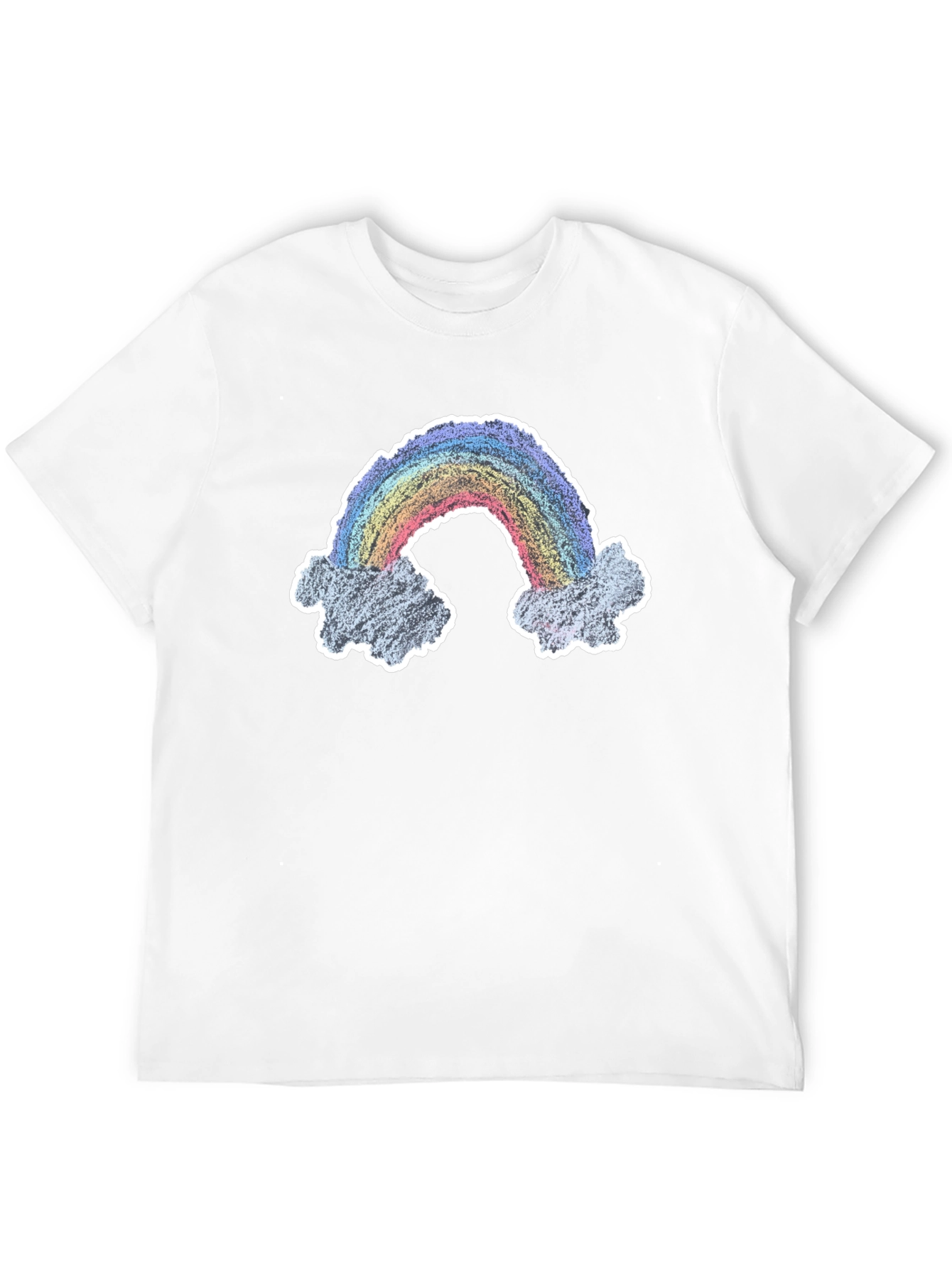 Rainbow Cloud Graphic Black T-Shirt
