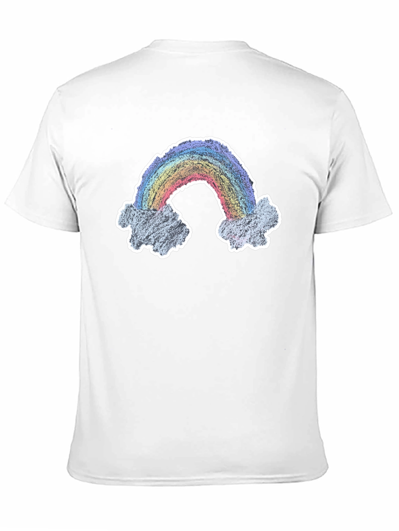 Rainbow Cloud Graphic Black T-Shirt