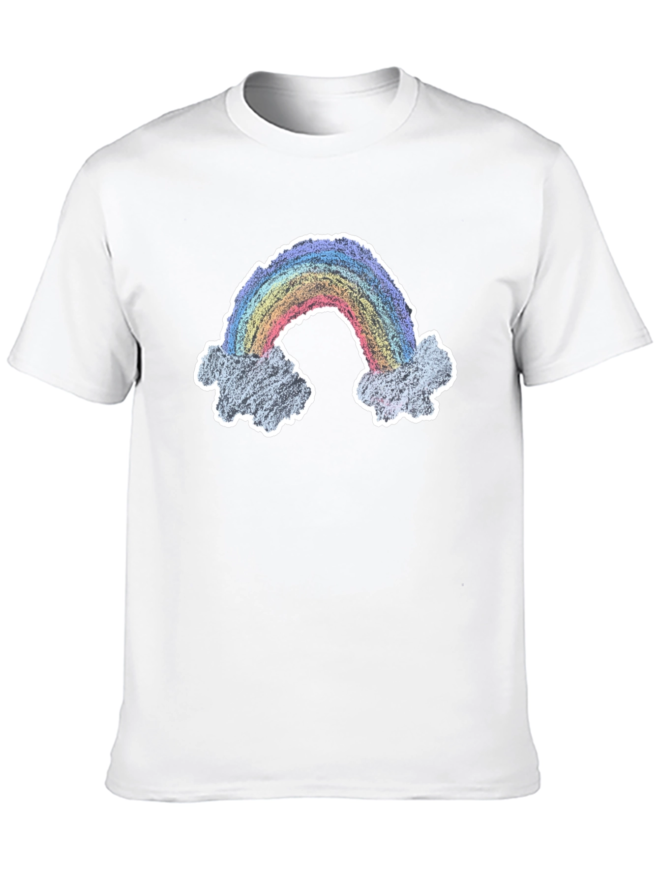 Rainbow Cloud Graphic Black T-Shirt