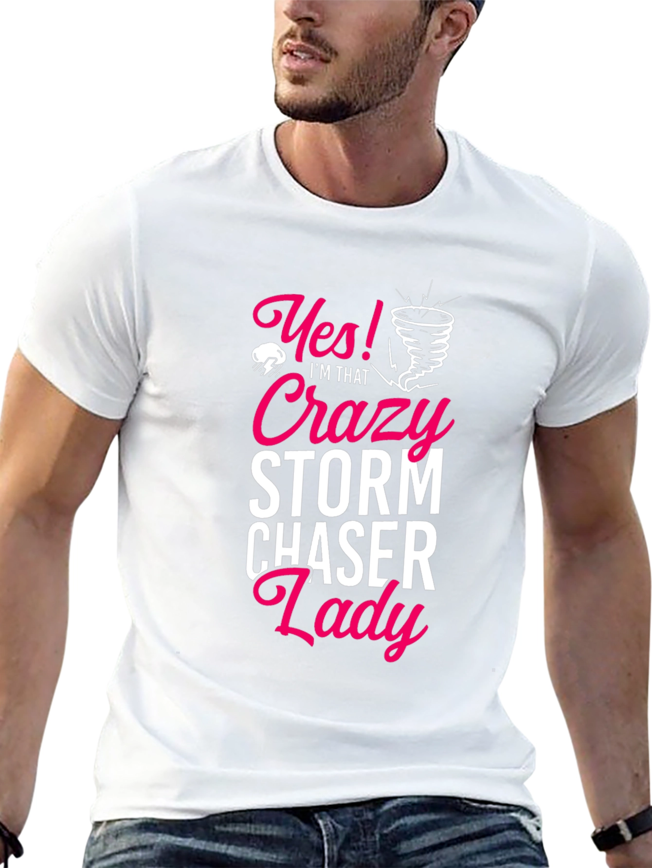 Crazy Storm Chaser Lady Black T-Shirt