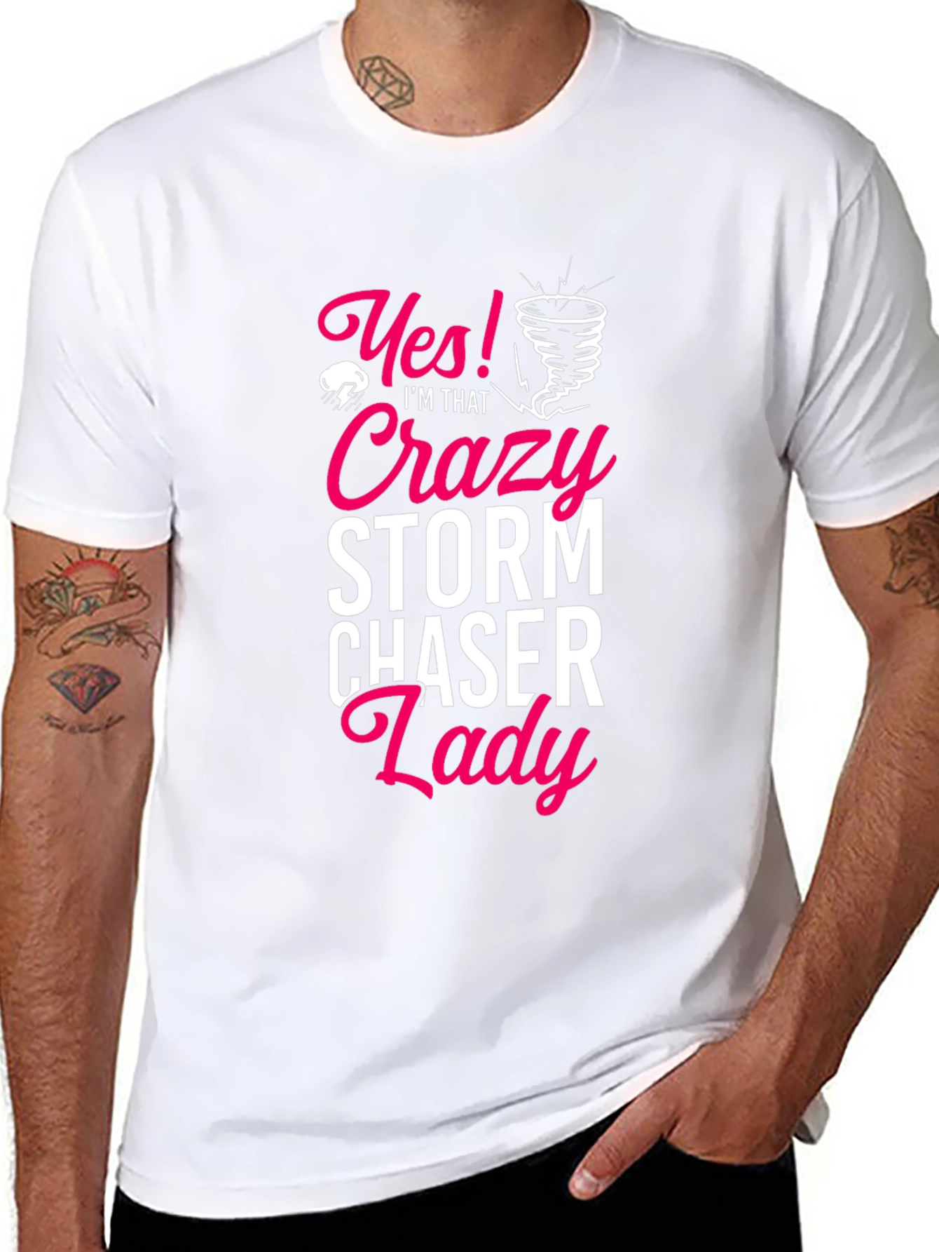 Crazy Storm Chaser Lady Black T-Shirt
