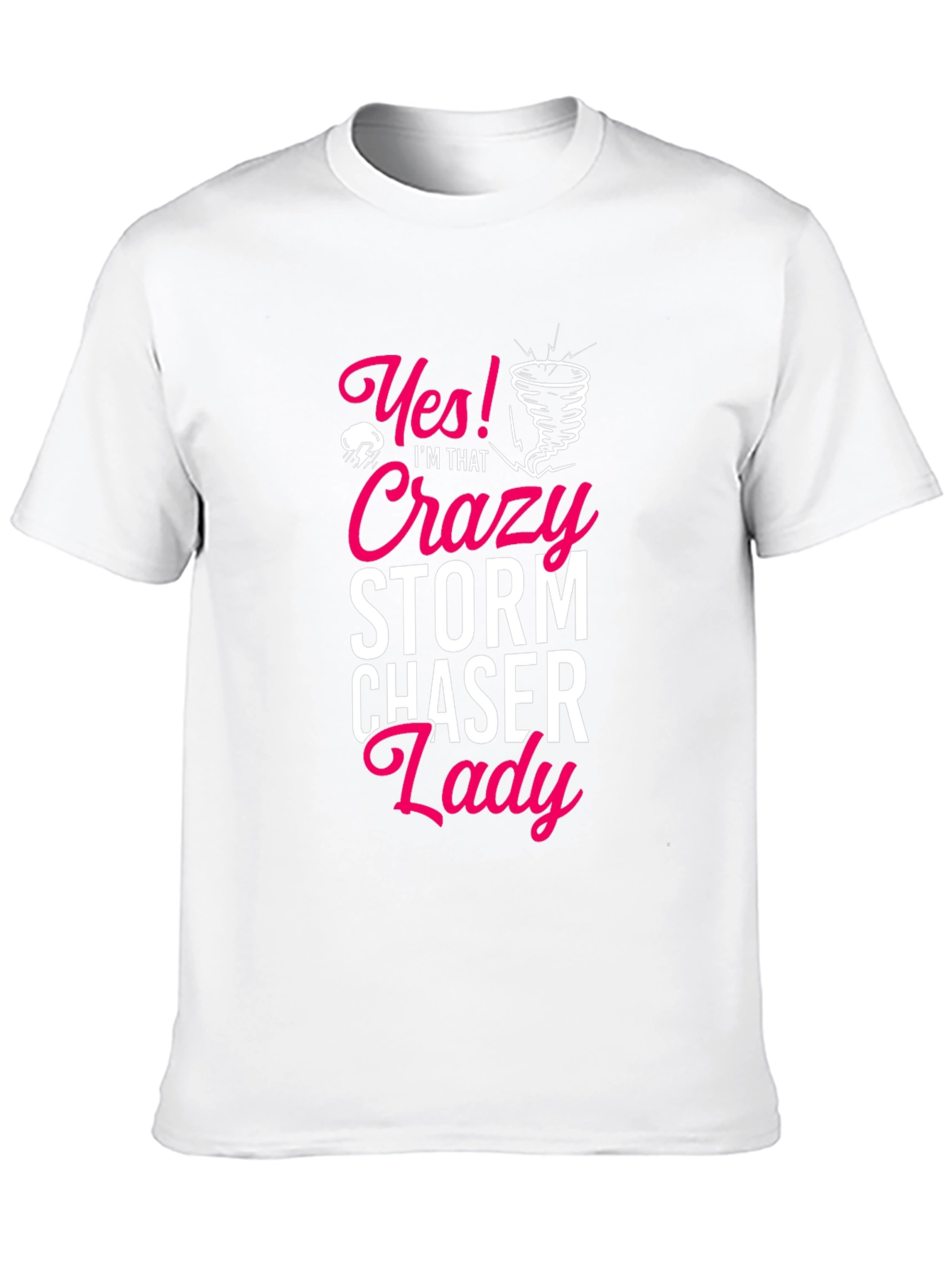 Crazy Storm Chaser Lady Black T-Shirt