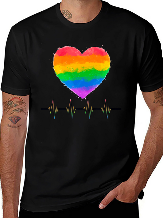 Rainbow Heartbeat Pride T-Shirt