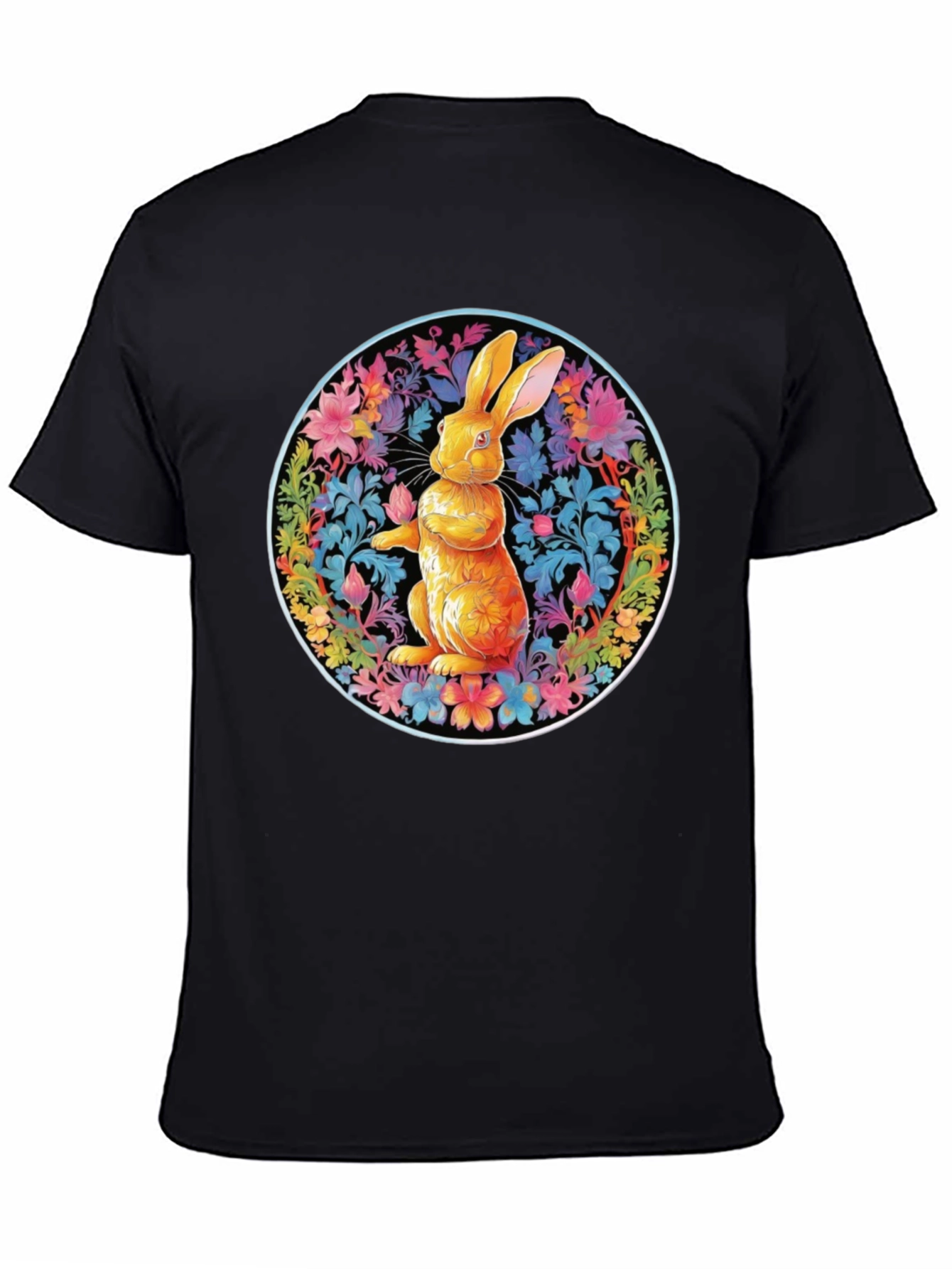 Floral Rabbit Graphic Tee - Easter Spring T-Shirt