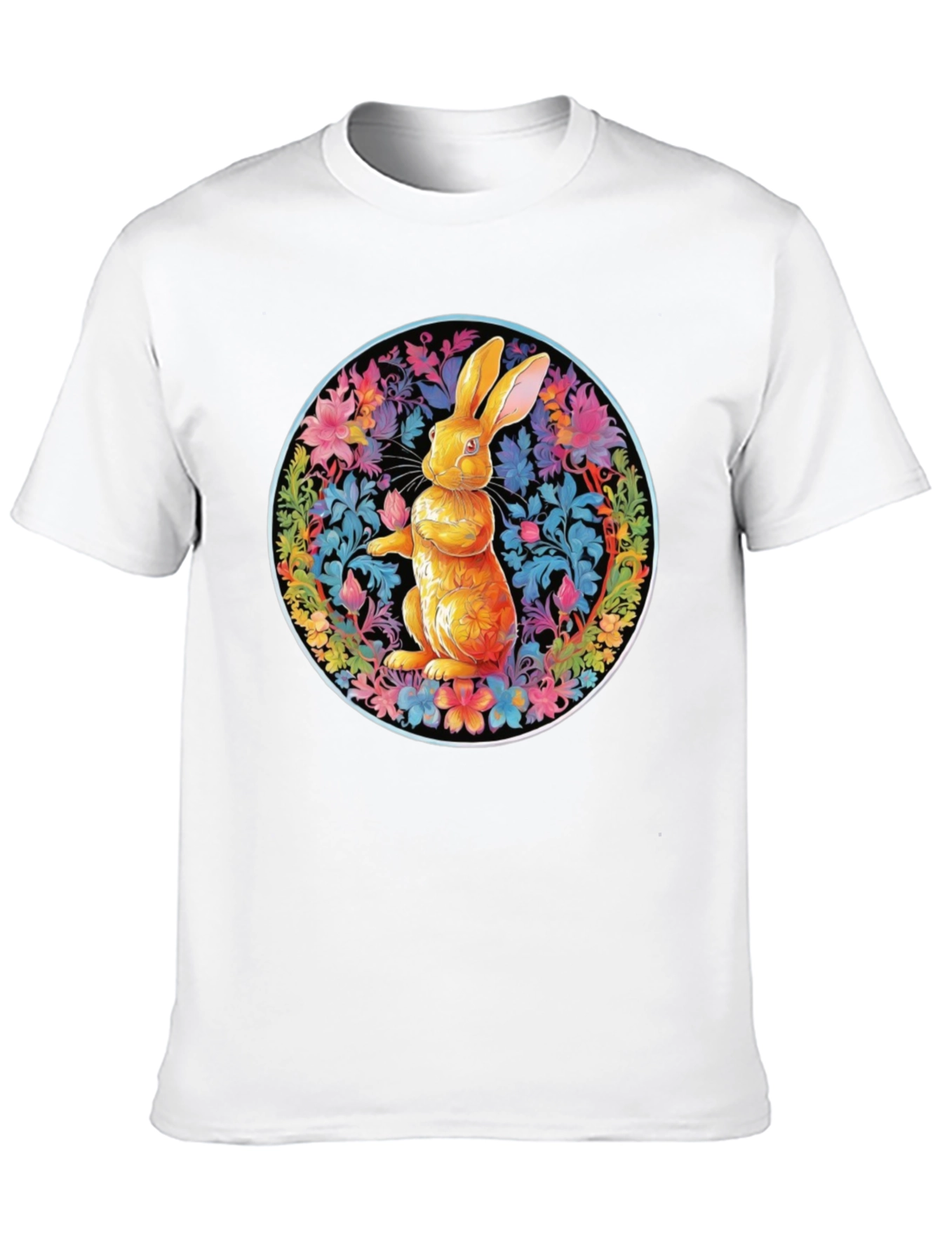Floral Rabbit Graphic Tee - Easter Spring T-Shirt