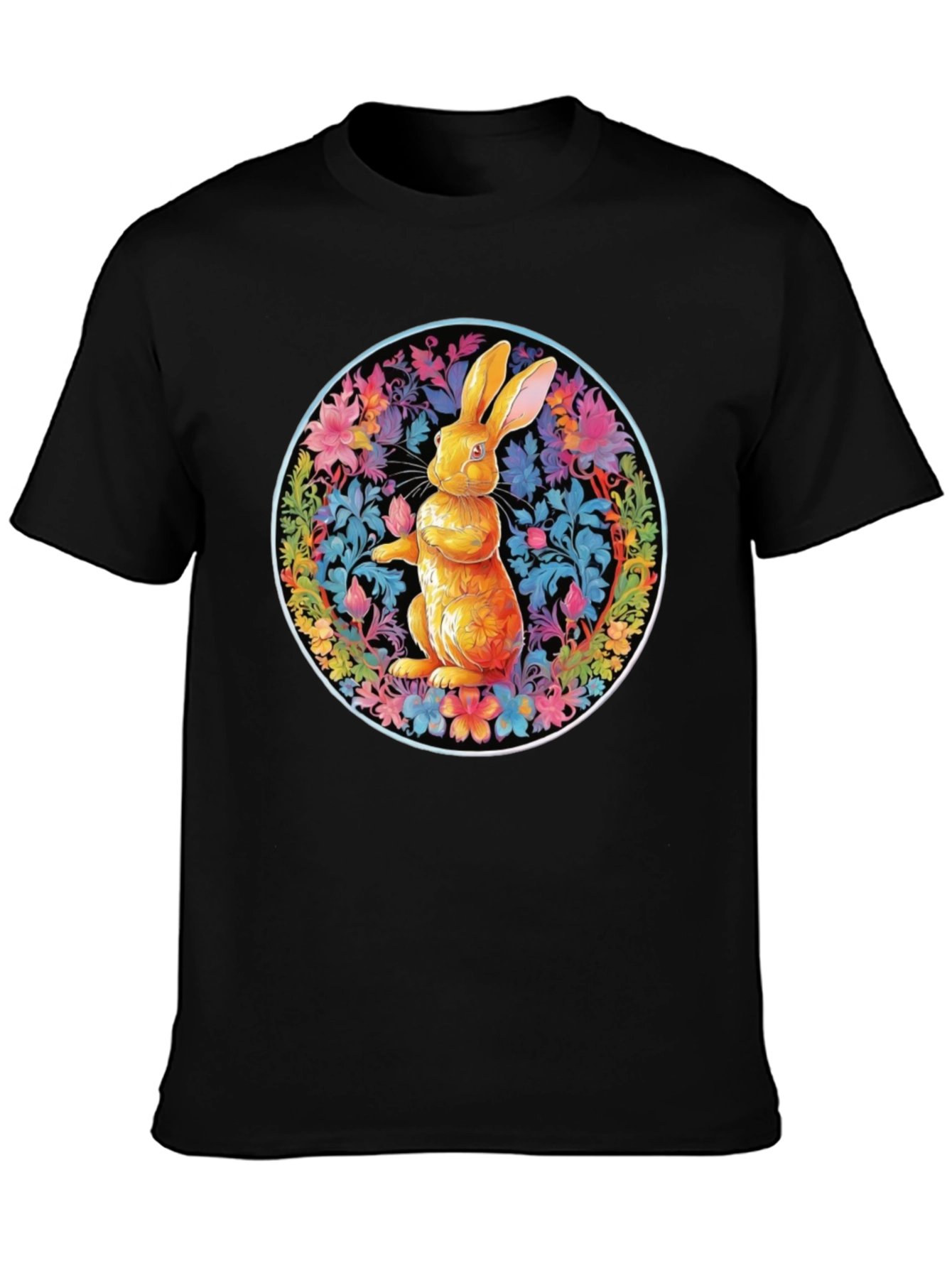 Floral Rabbit Graphic Tee - Easter Spring T-Shirt