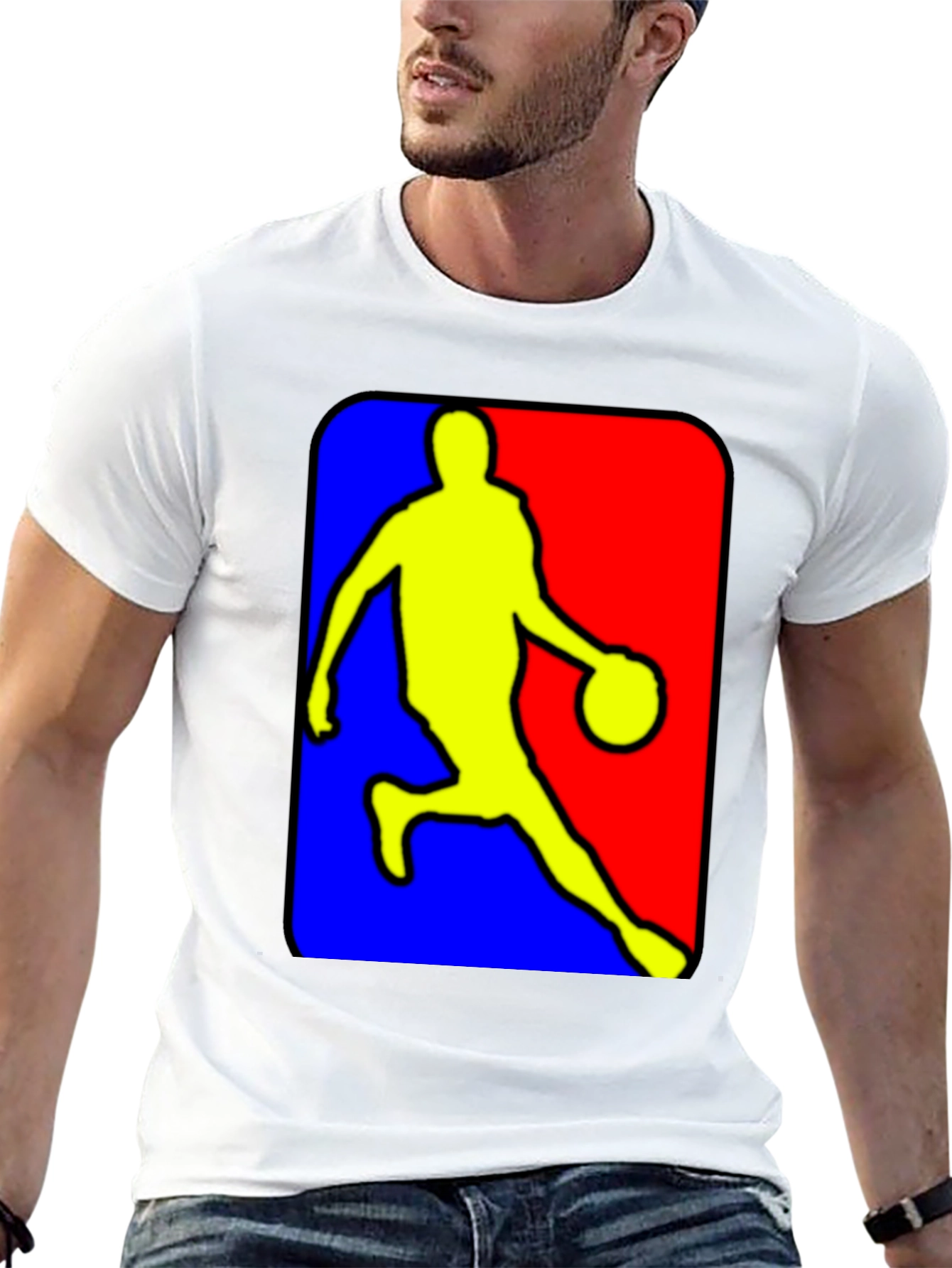 NBA Logo Inspired Black T-Shirt