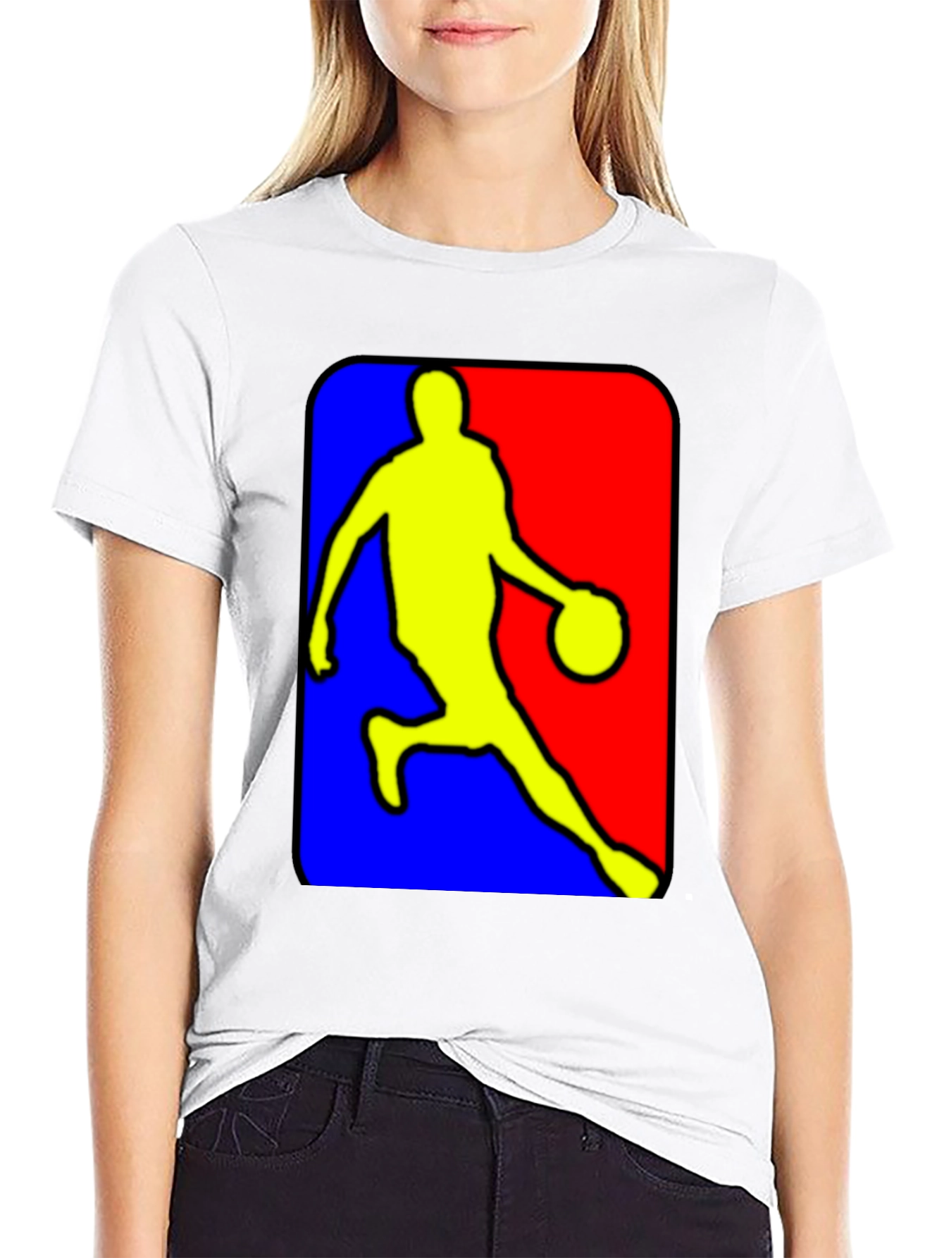 NBA Logo Inspired Black T-Shirt