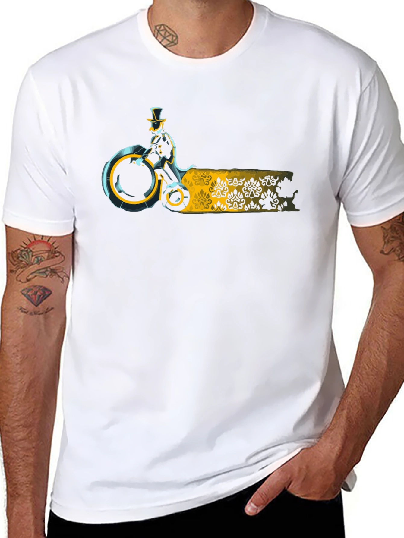 Steampunk Rider Black T-Shirt