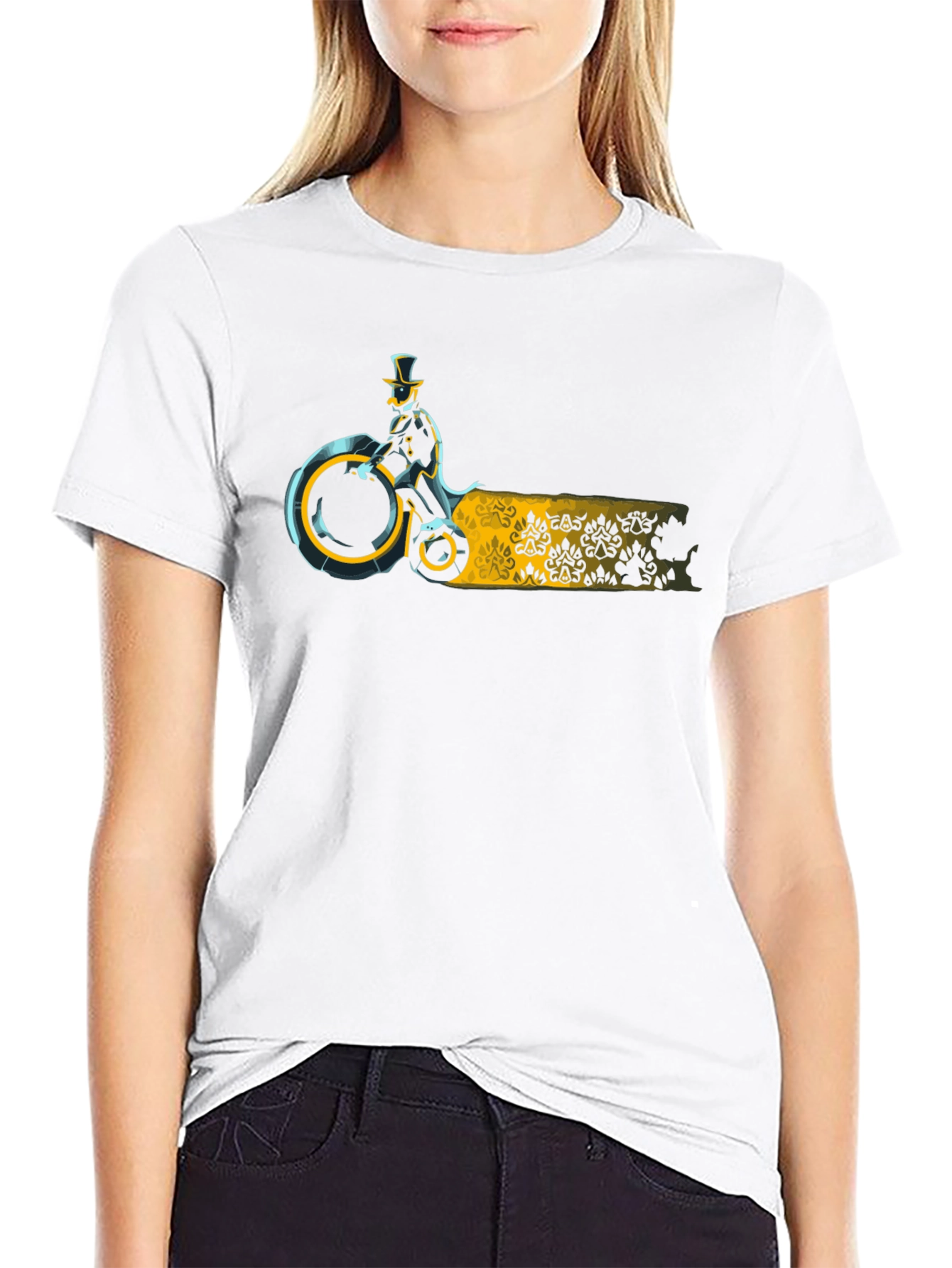 Steampunk Rider Black T-Shirt