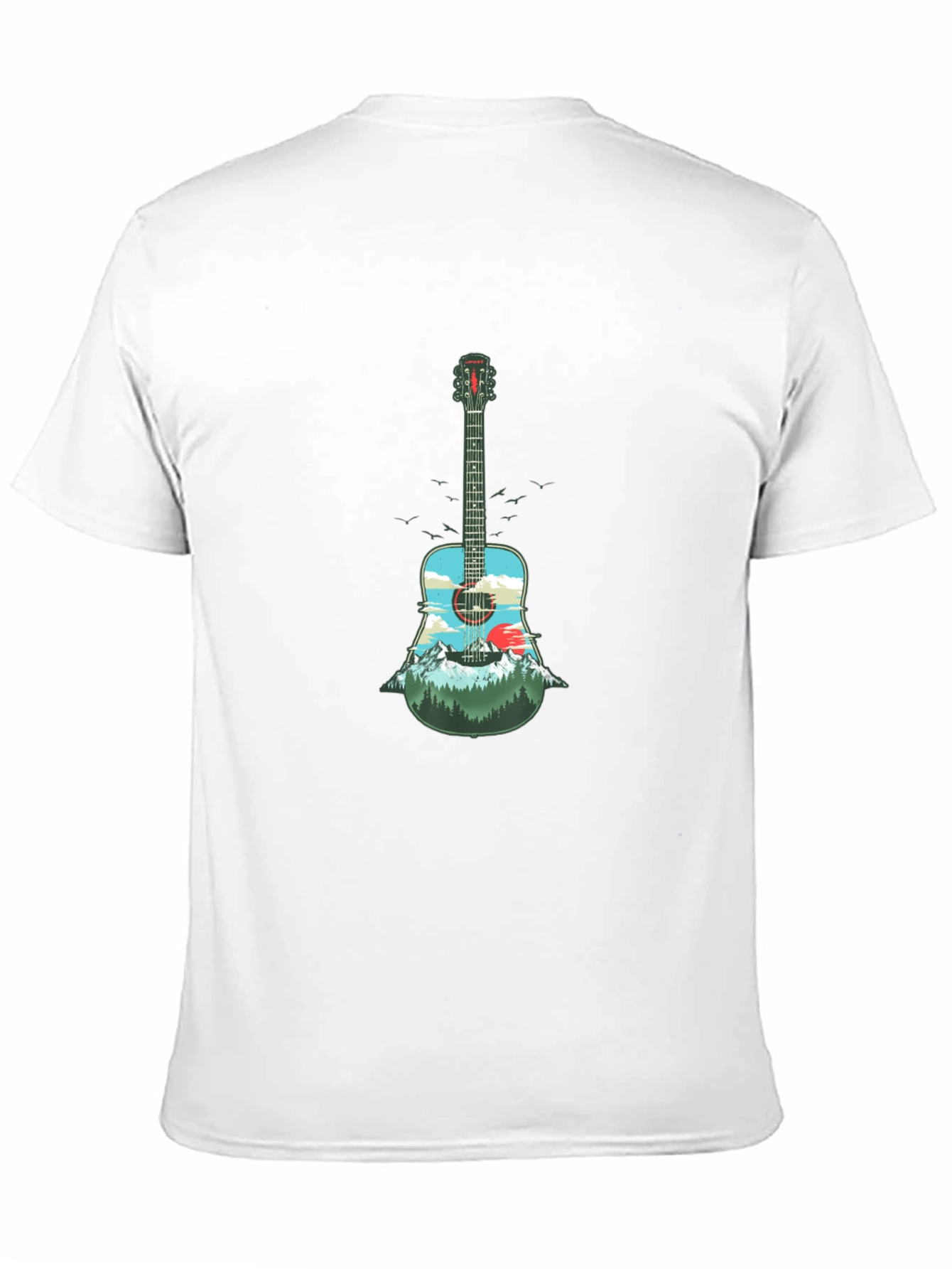 Guitar Landscape Graphic Tee - Black