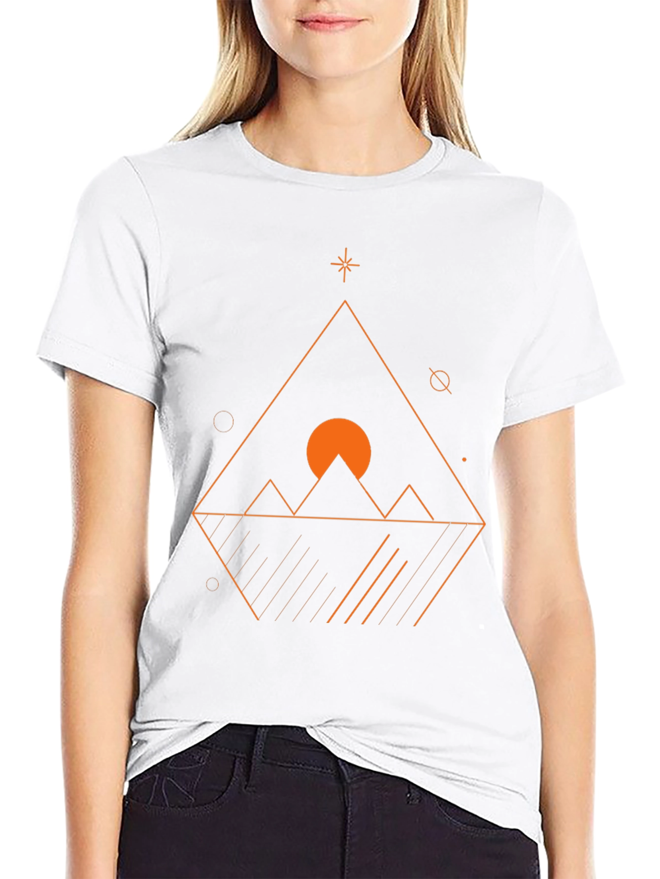Geometric Mountain Graphic Tee