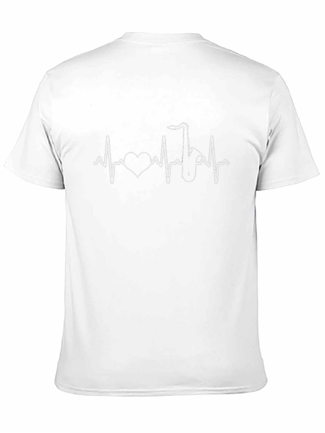 Saxophone Heartbeat T-Shirt - Musicians Tee