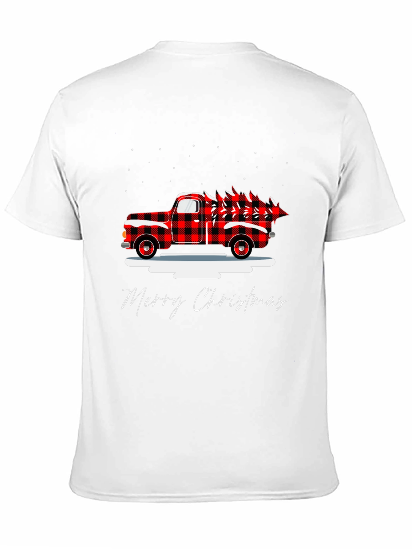 Merry Christmas Buffalo Plaid Truck T-Shirt