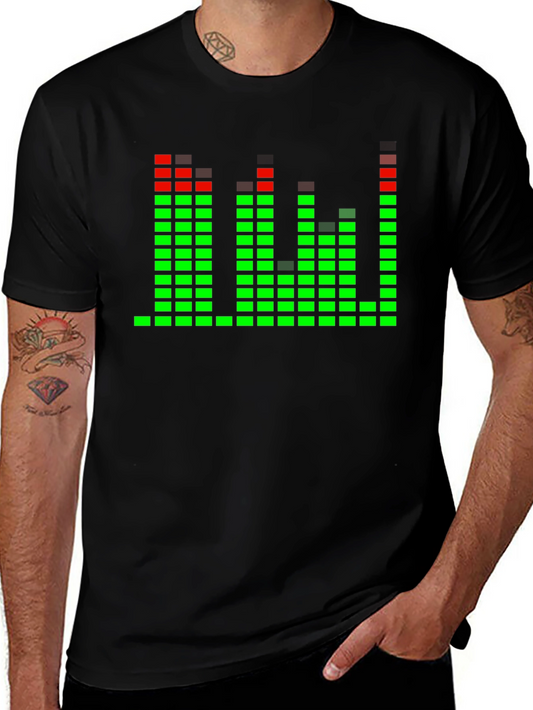 LED Equalizer T-Shirt - Black Rave Party Tee