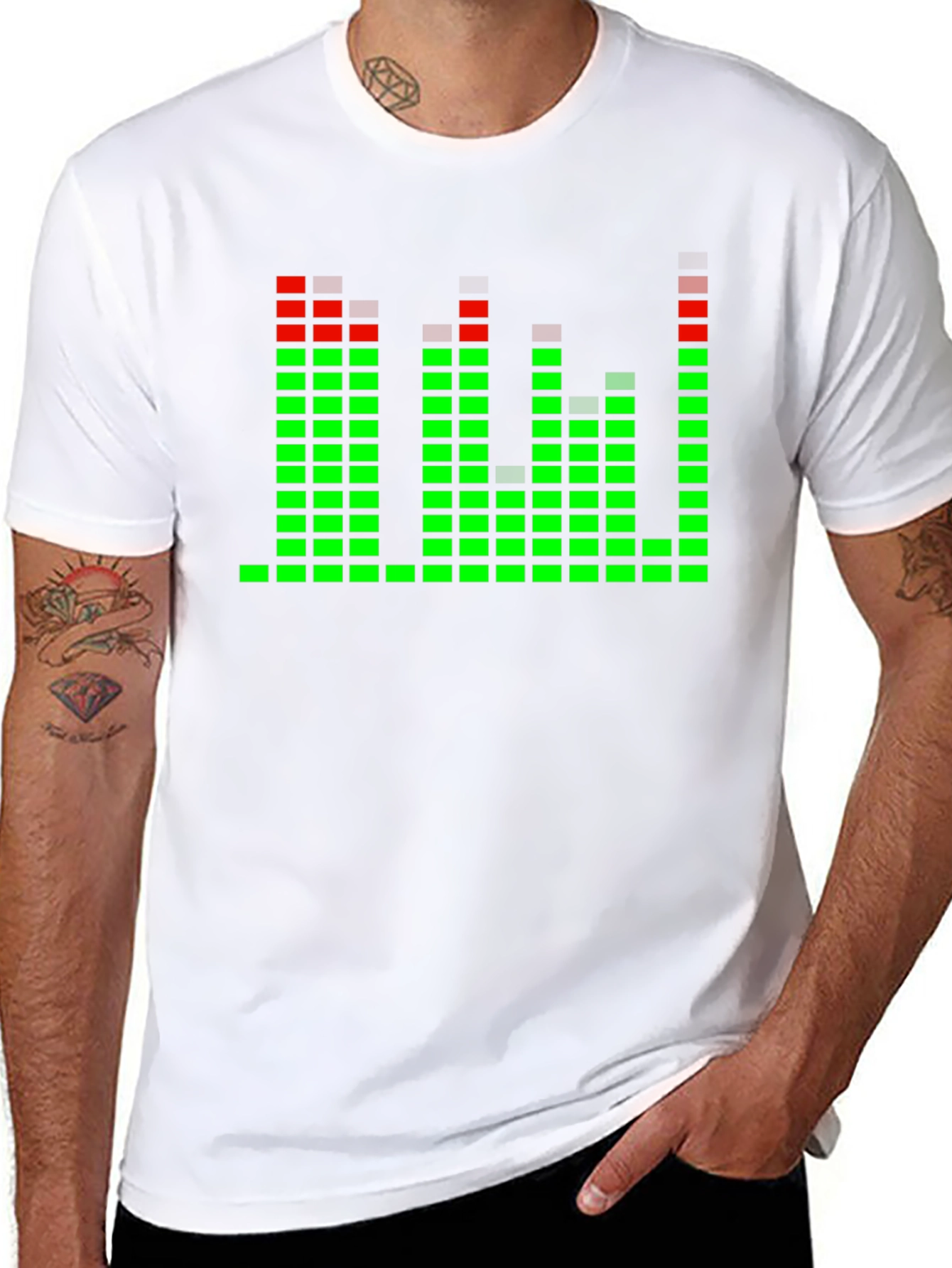 LED Equalizer T-Shirt - Black Rave Party Tee
