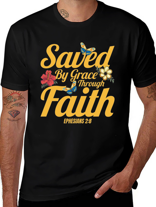 Saved By Grace T-Shirt - Faith & Scripture Tee