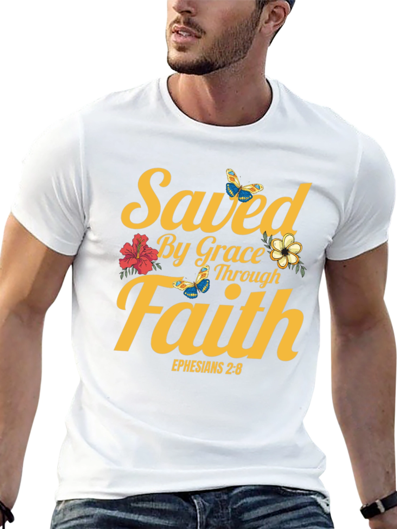Saved By Grace T-Shirt - Faith & Scripture Tee