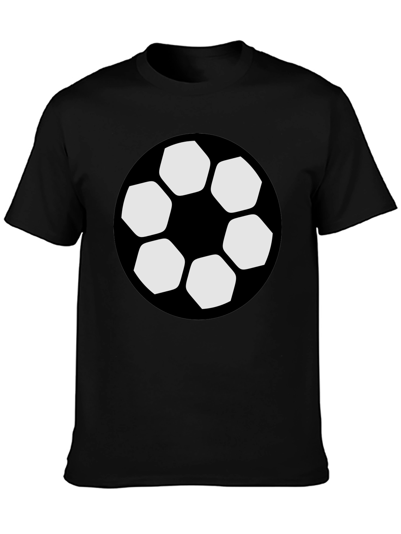 Soccer Ball Graphic Black T-Shirt