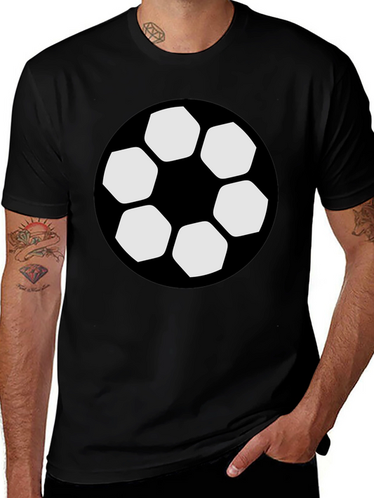 Soccer Ball Graphic Black T-Shirt