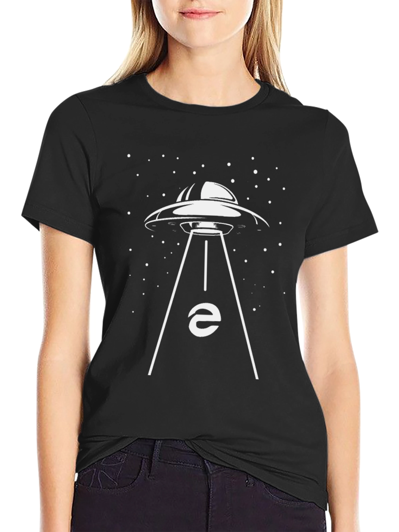 UFO Abduction T-Shirt - Black Graphic Tee