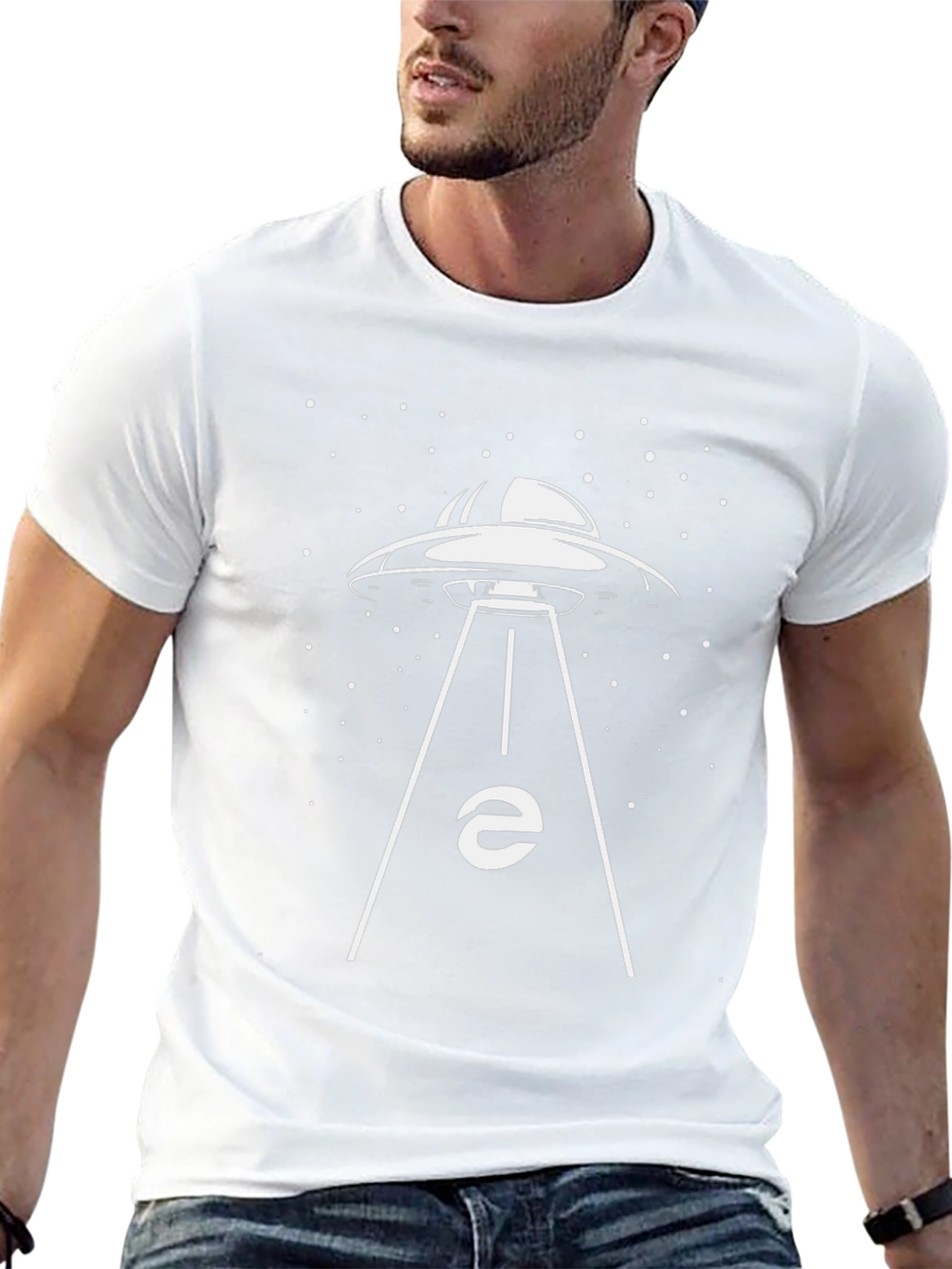 UFO Abduction T-Shirt - Black Graphic Tee