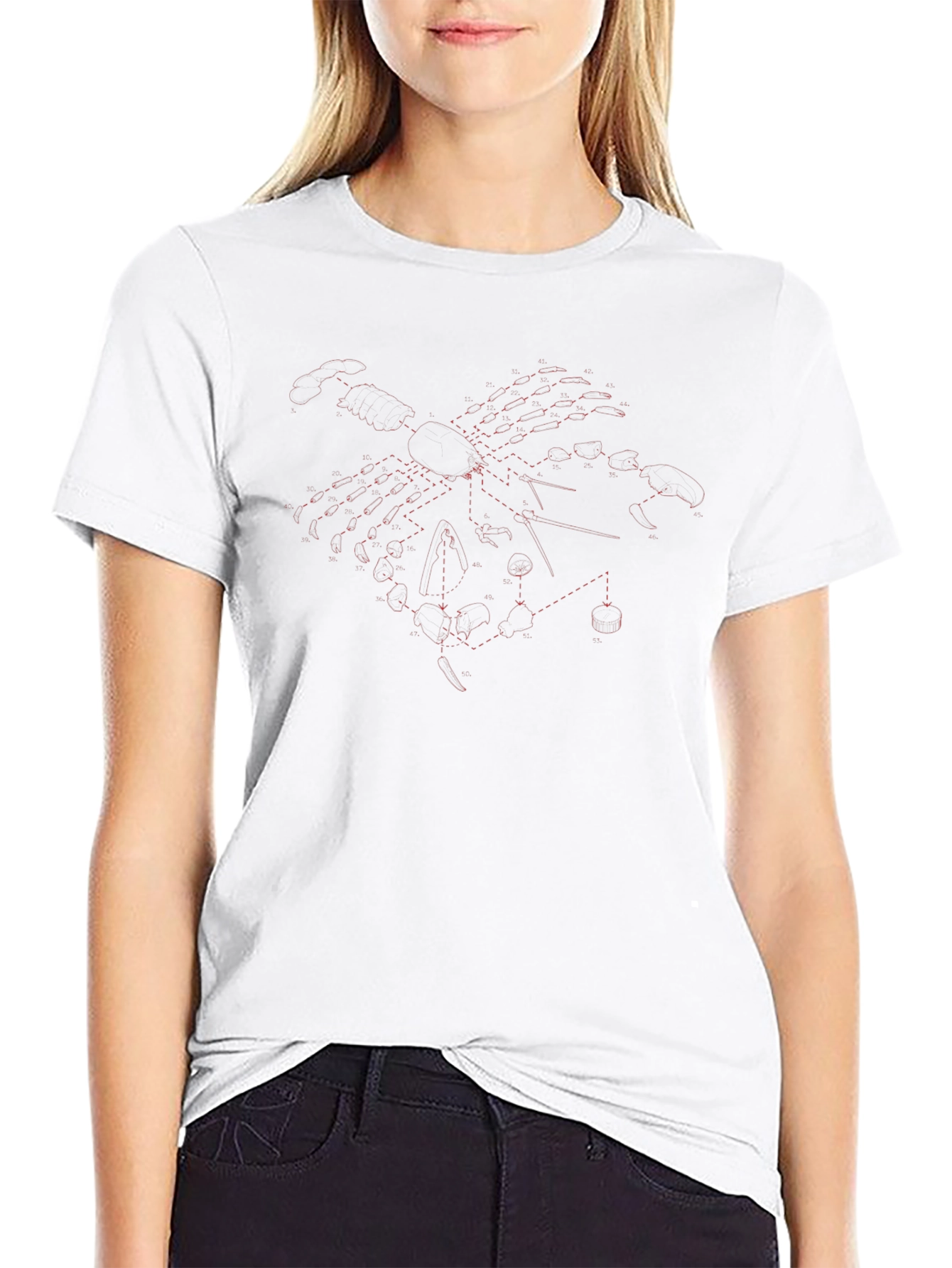 Geometric Eagle Graphic Tee - Black Cotton Blend