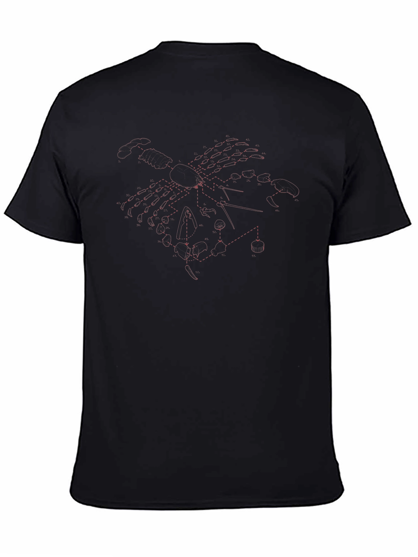 Geometric Eagle Graphic Tee - Black Cotton Blend