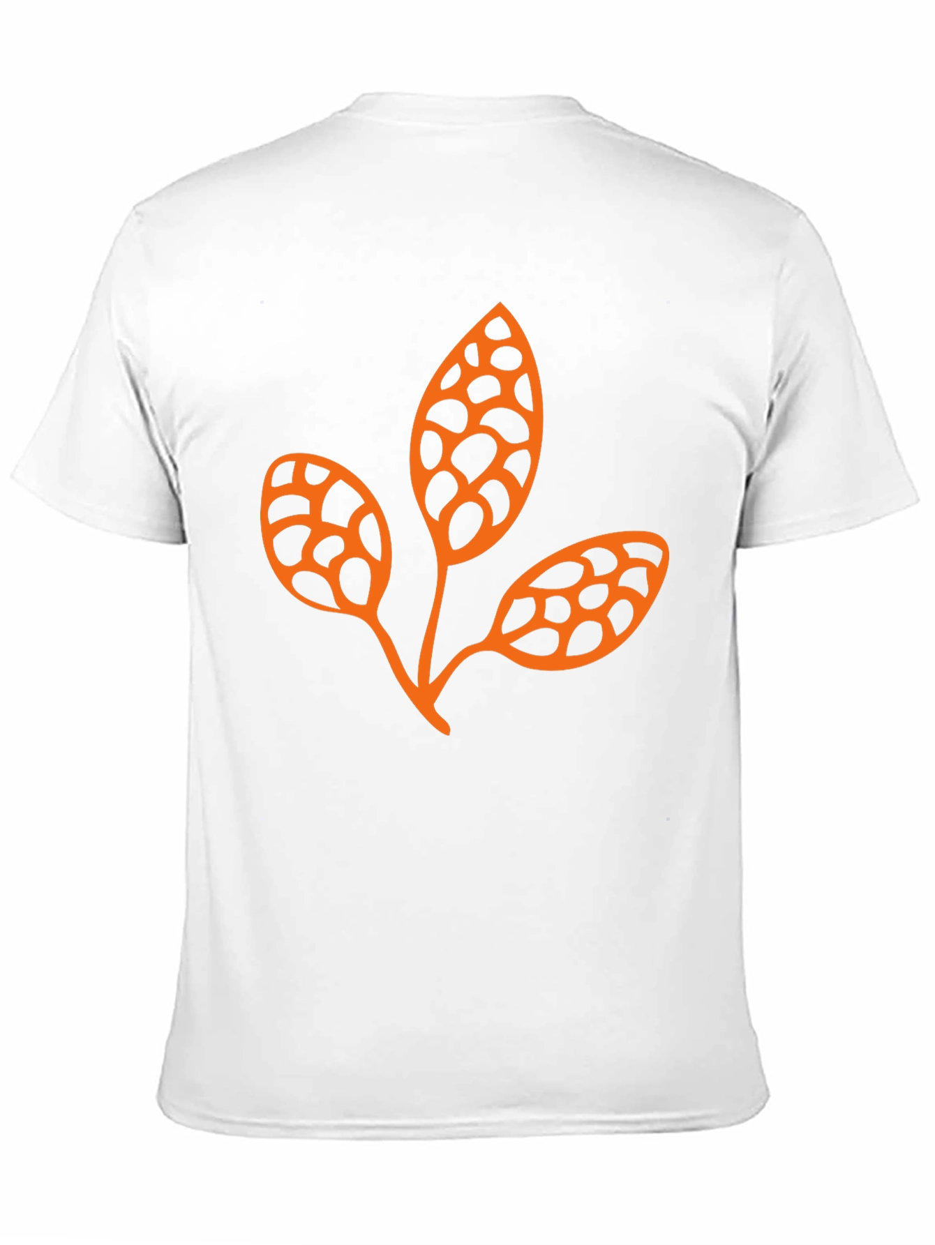 Trendy Black Tee with Unique Leaf Design
