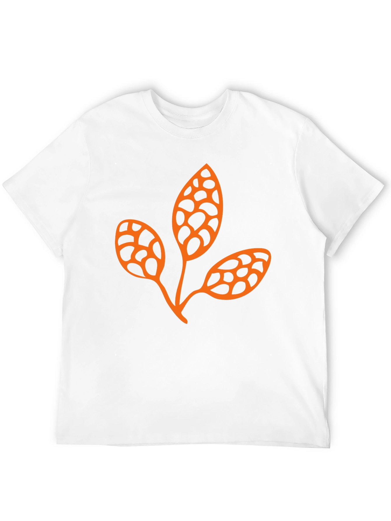 Trendy Black Tee with Unique Leaf Design