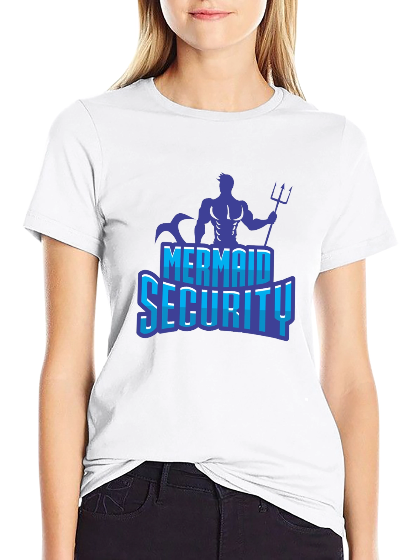Mermaid Security Graphic Tee - Black