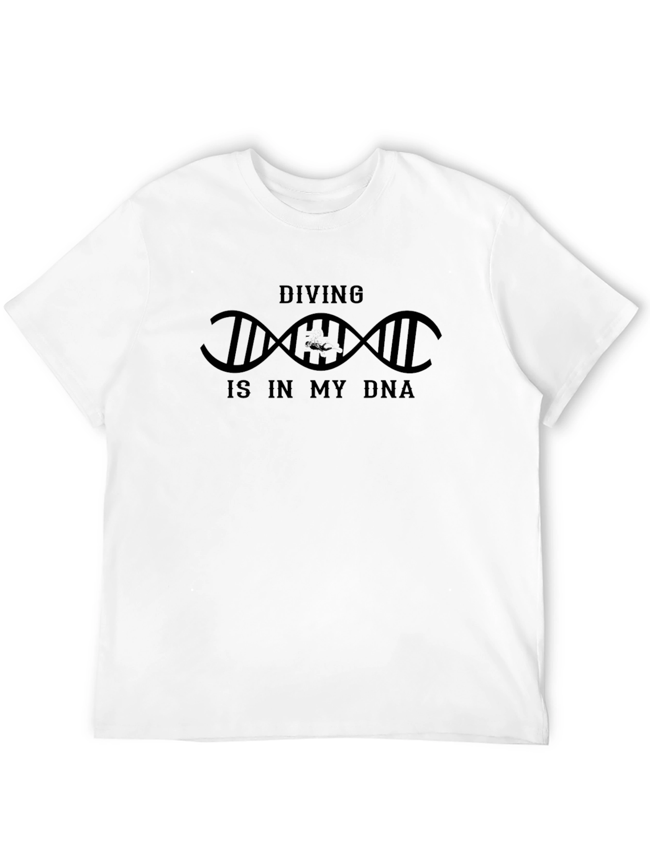 Diving DNA T-Shirt - Black Cotton Tee