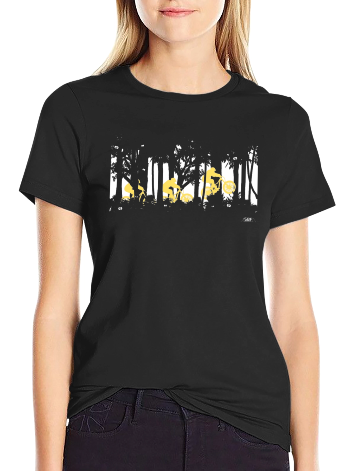 Mountain Biker Forest Graphic Tee
