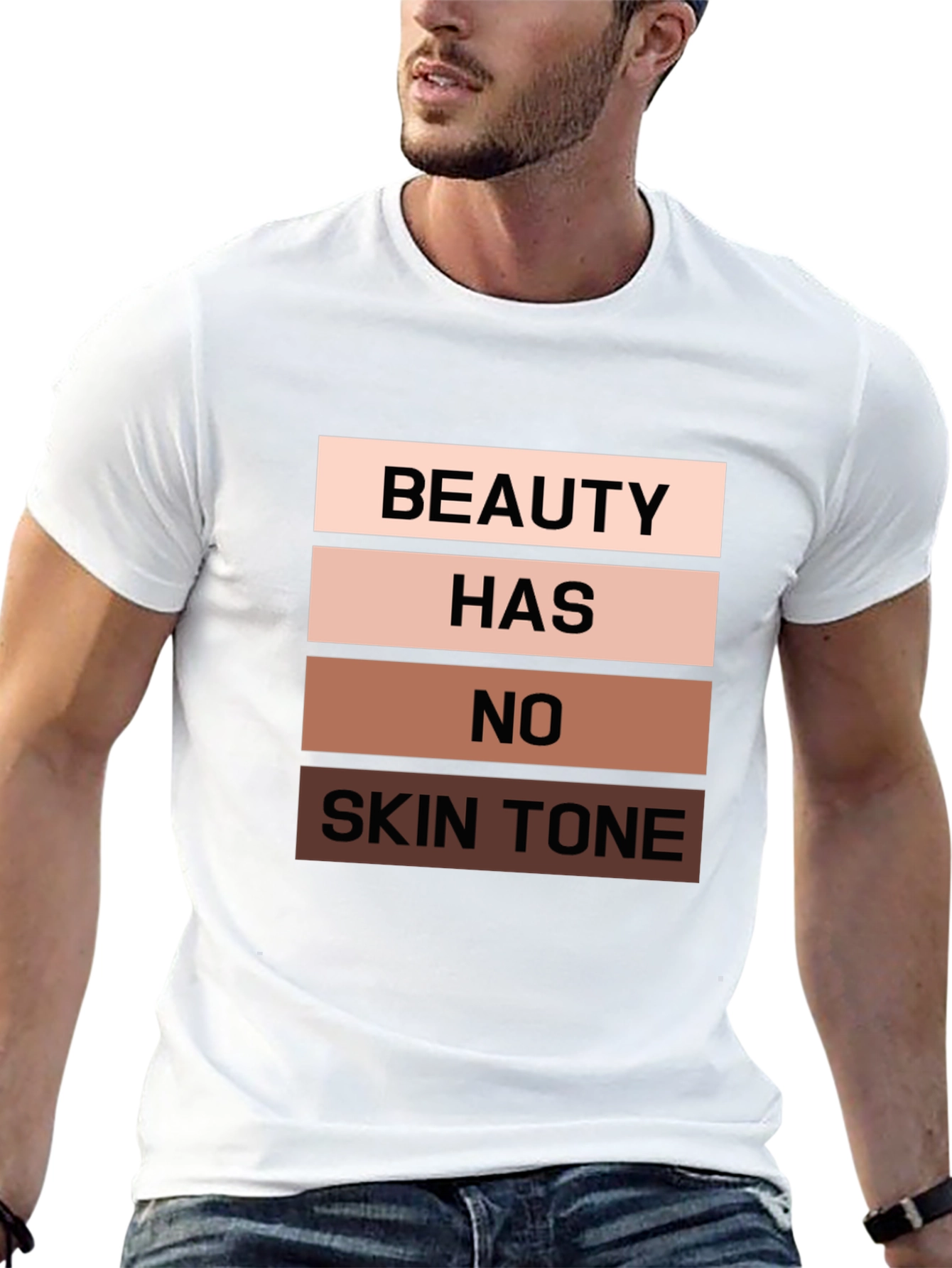 Beauty Has No Skin Tone Black T-Shirt