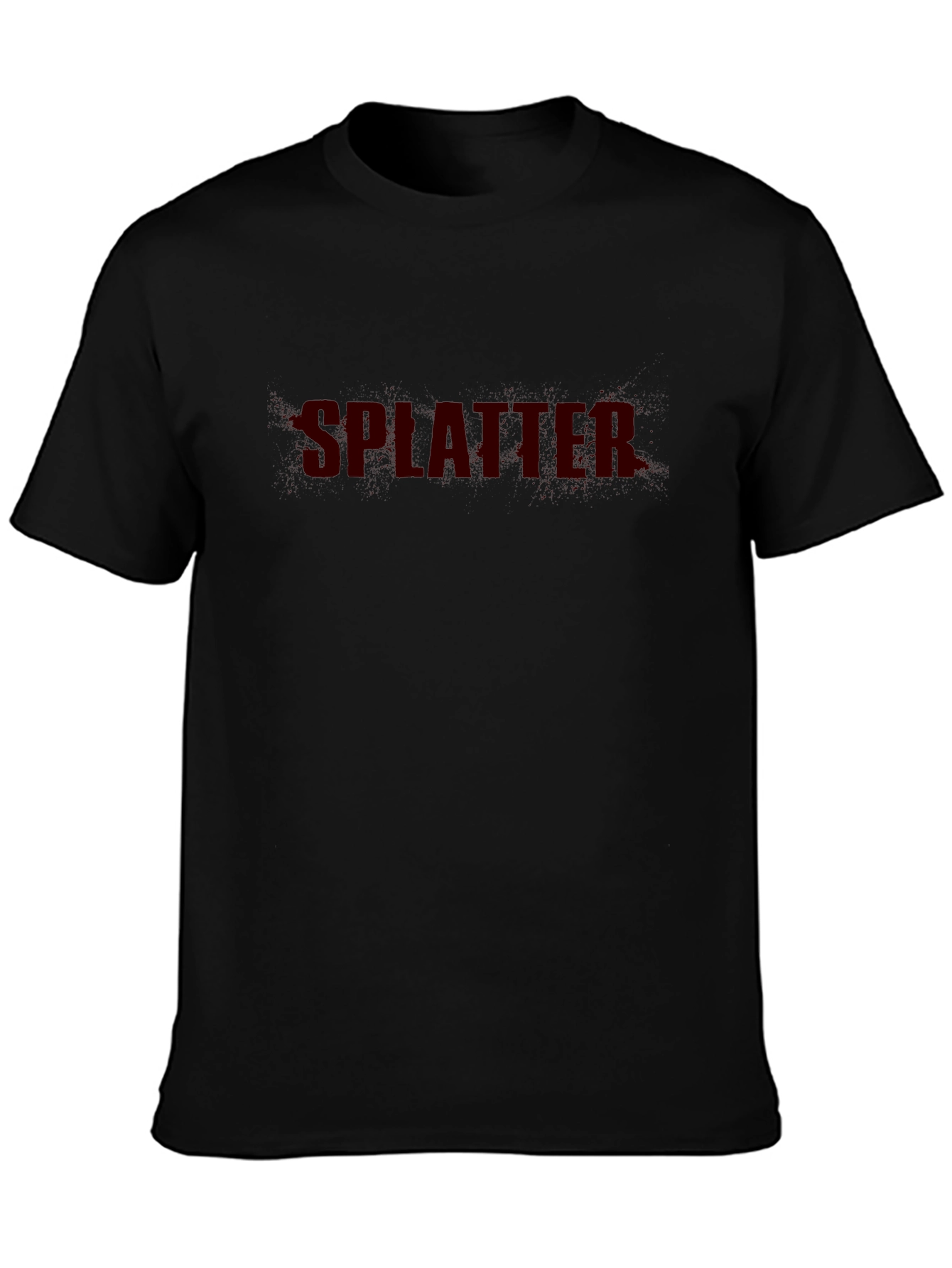 Splatter Graphic Print Black T-Shirt