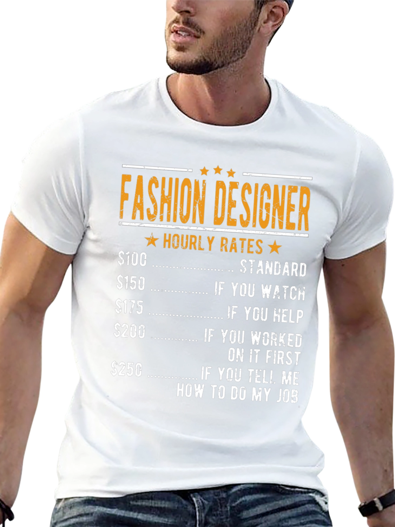 Fashion Designer Hourly Rate Humor T-Shirt
